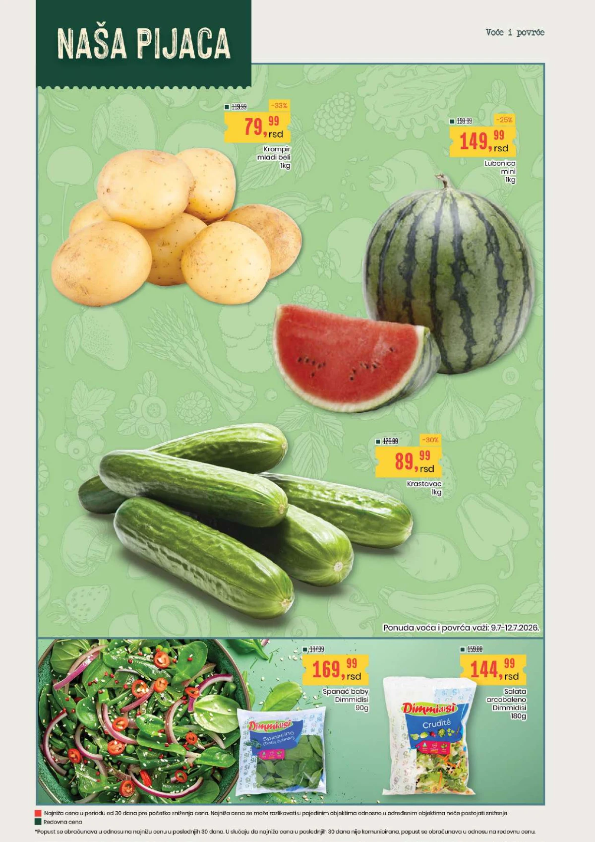 Aroma i City katalog strana 2 – krompir, lubenica, krastavac, spanać i salata na akciji