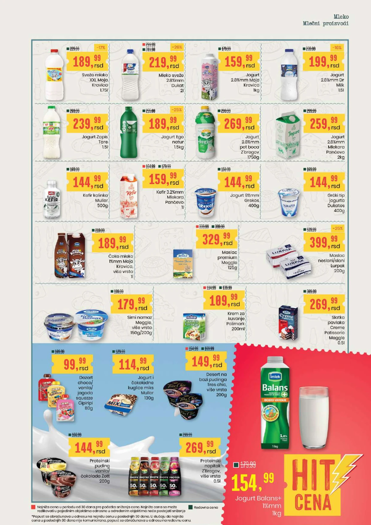 Aroma i City katalog strana 5 – mleko, jogurt, kefir, maslac, pavlaka i deserti po akcijskim cenama