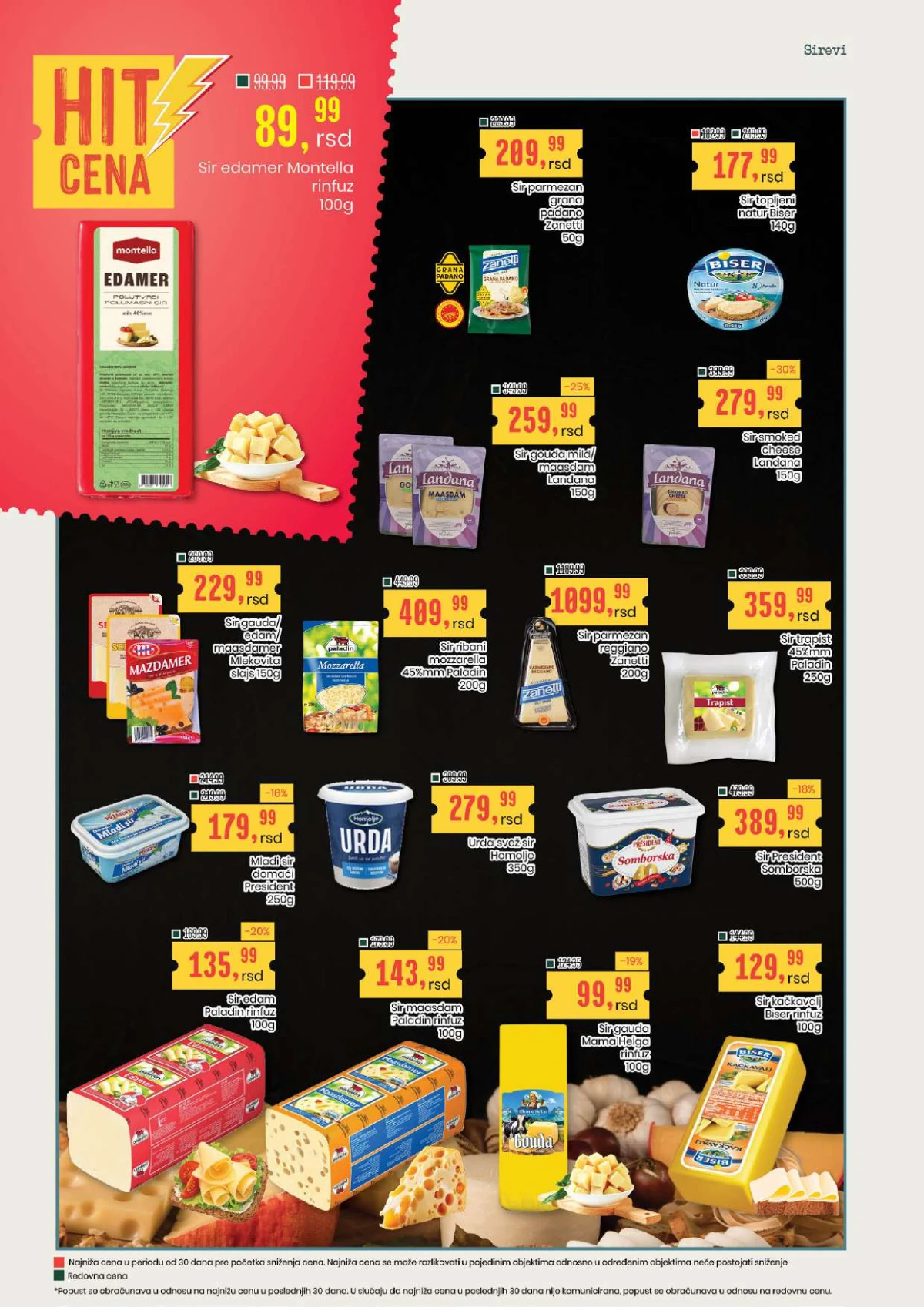 Aroma i City katalog strana 6 – edamer, gauda, trapist, mocarela, parmezan i drugi sirevi