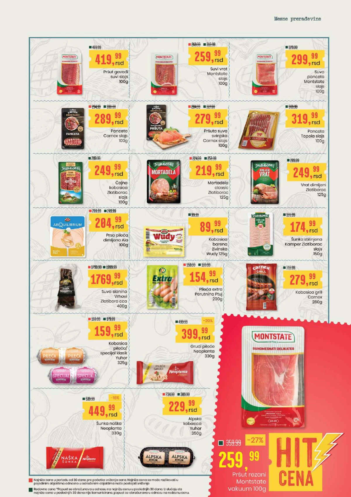 Aroma i City katalog strana 7 – pršuta, panceta, mortadela, kobasice i suhomesnati proizvodi