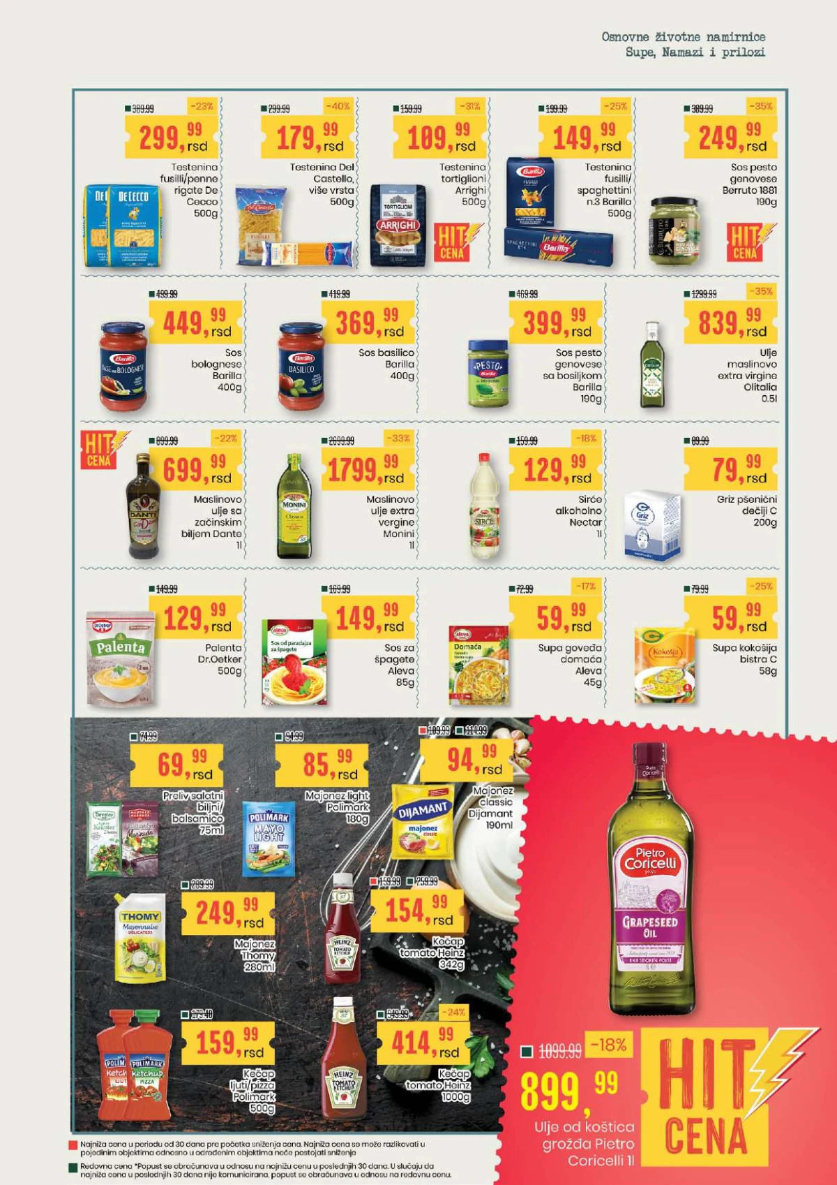 Aroma i City katalog strana 9 – testenina, sosovi, ulje, majonez, kečap i začini