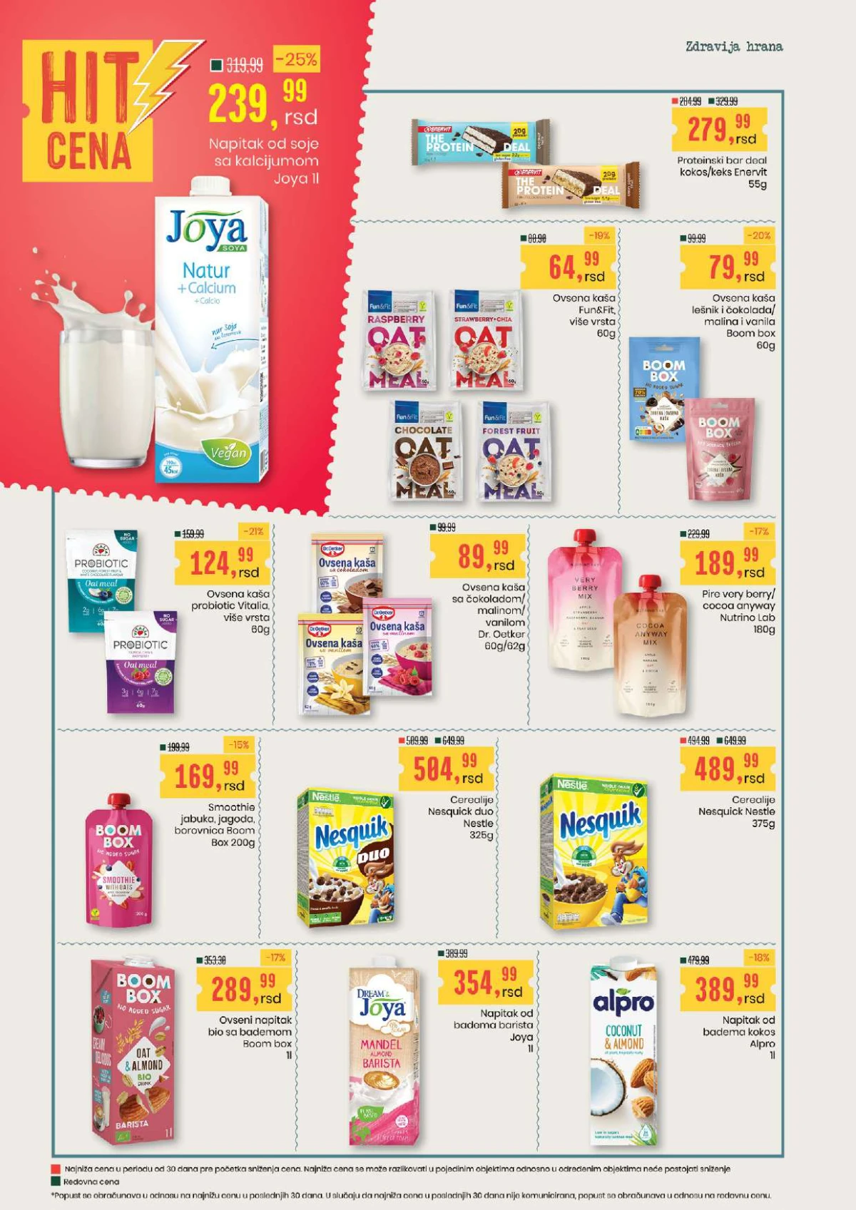 Aroma i City katalog strana 14 – ovsene kaše, biljni napici, proteinski proizvodi i žitarice
