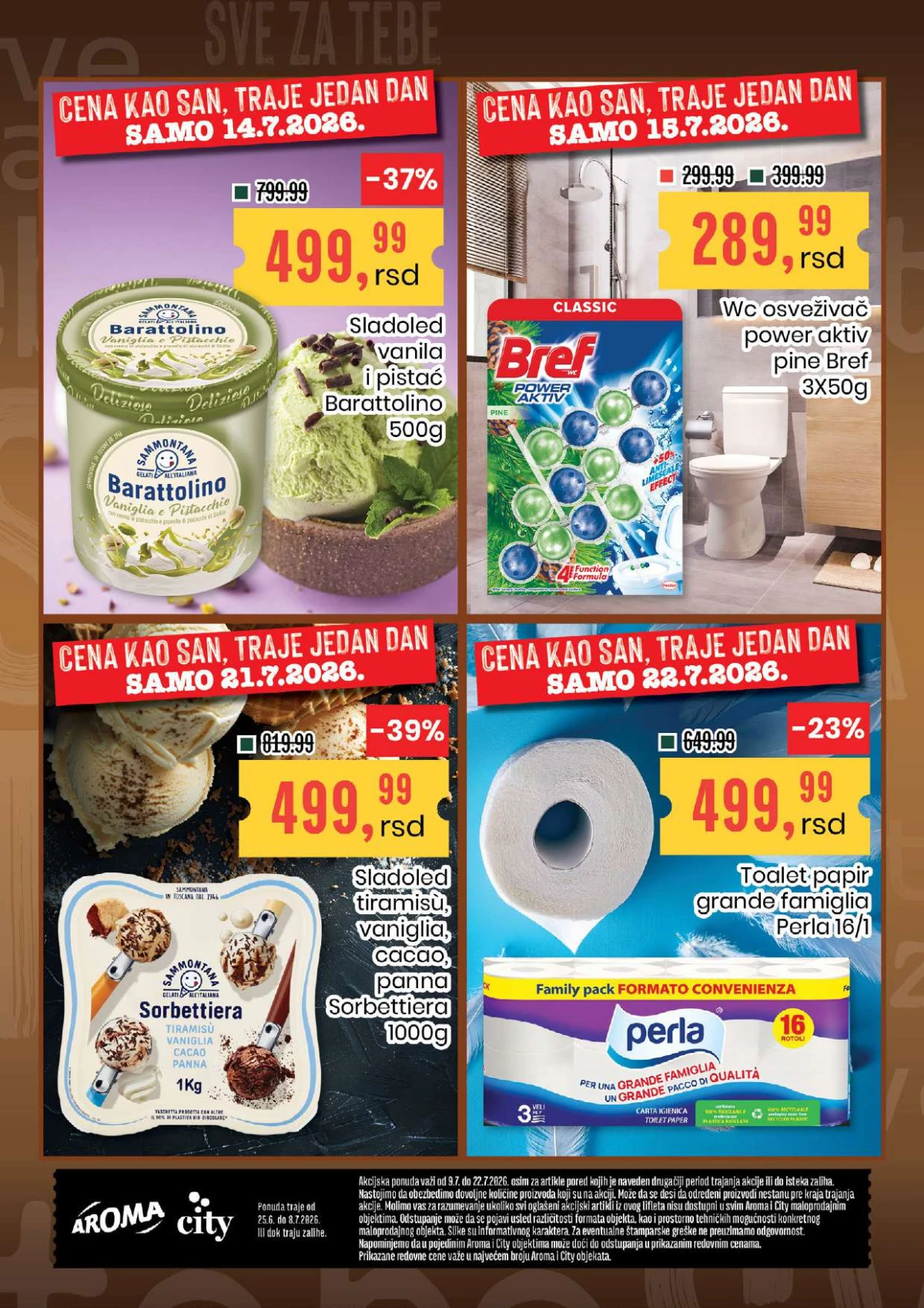 Aroma i City katalog strana 22 – završne akcijske cene i proizvodi za celu porodicu