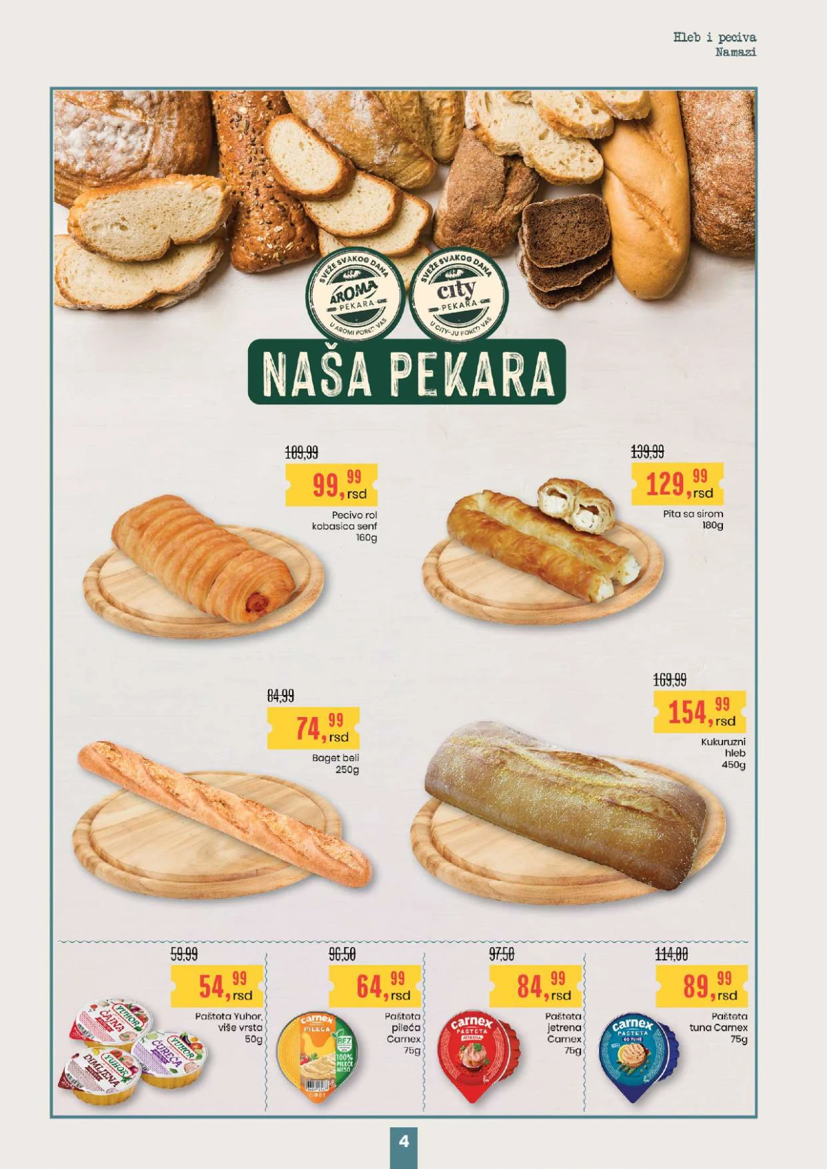 Aroma City katalog peciva hleb i paštete akcija Srbija strana 4