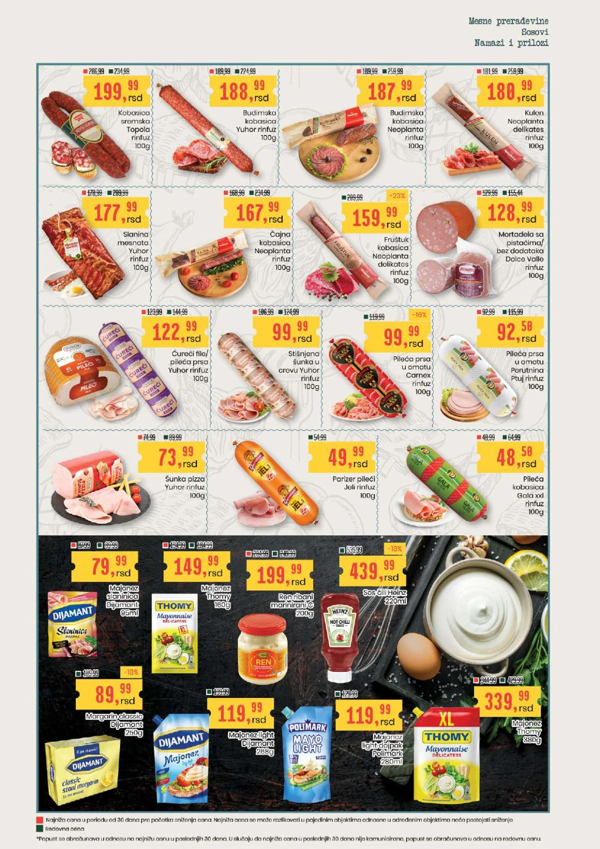 Aroma City katalog delikates – šunke, salame, kobasice, majonez, sosovi i dodaci za obroke na akciji