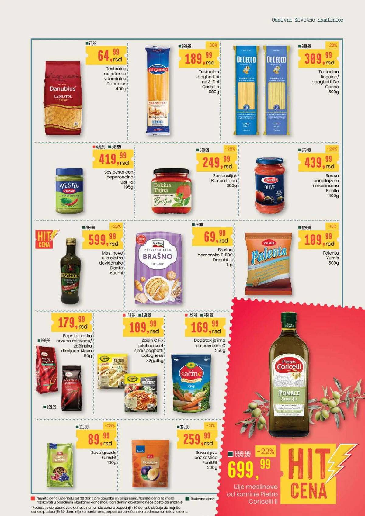 Aroma City katalog testenina, brašno, ulje, sosovi, začini i osnovne životne namirnice na akciji