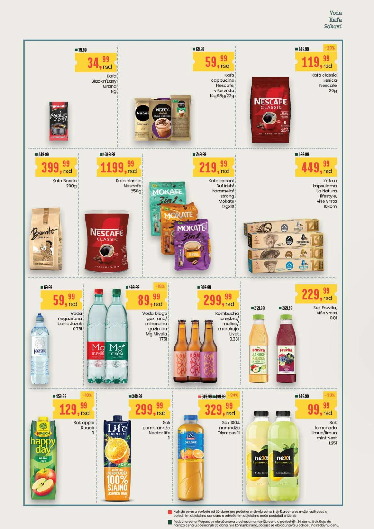 Aroma City katalog kafa, voda, sokovi, kombuha i bezalkoholna pića na akciji