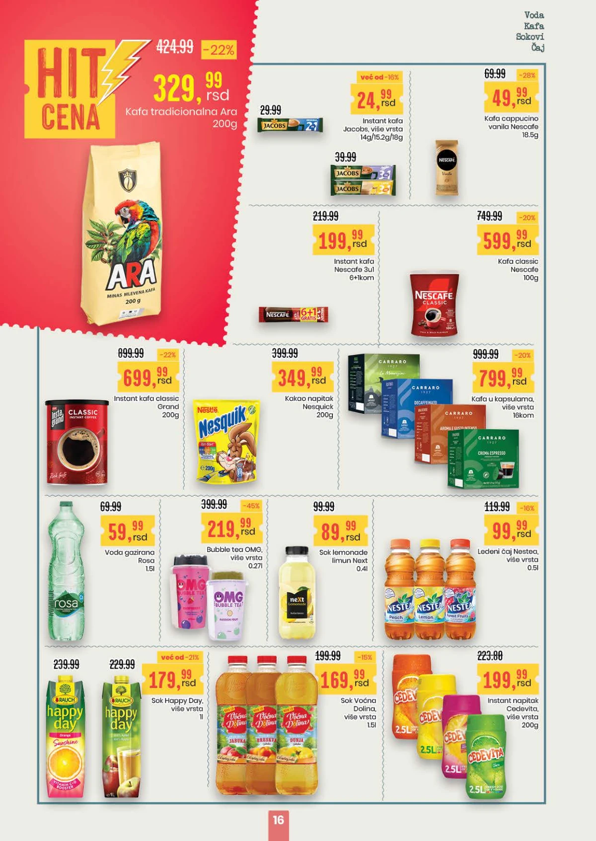 Aroma City katalog kafa sokovi i instant napici akcija Srbija strana 16