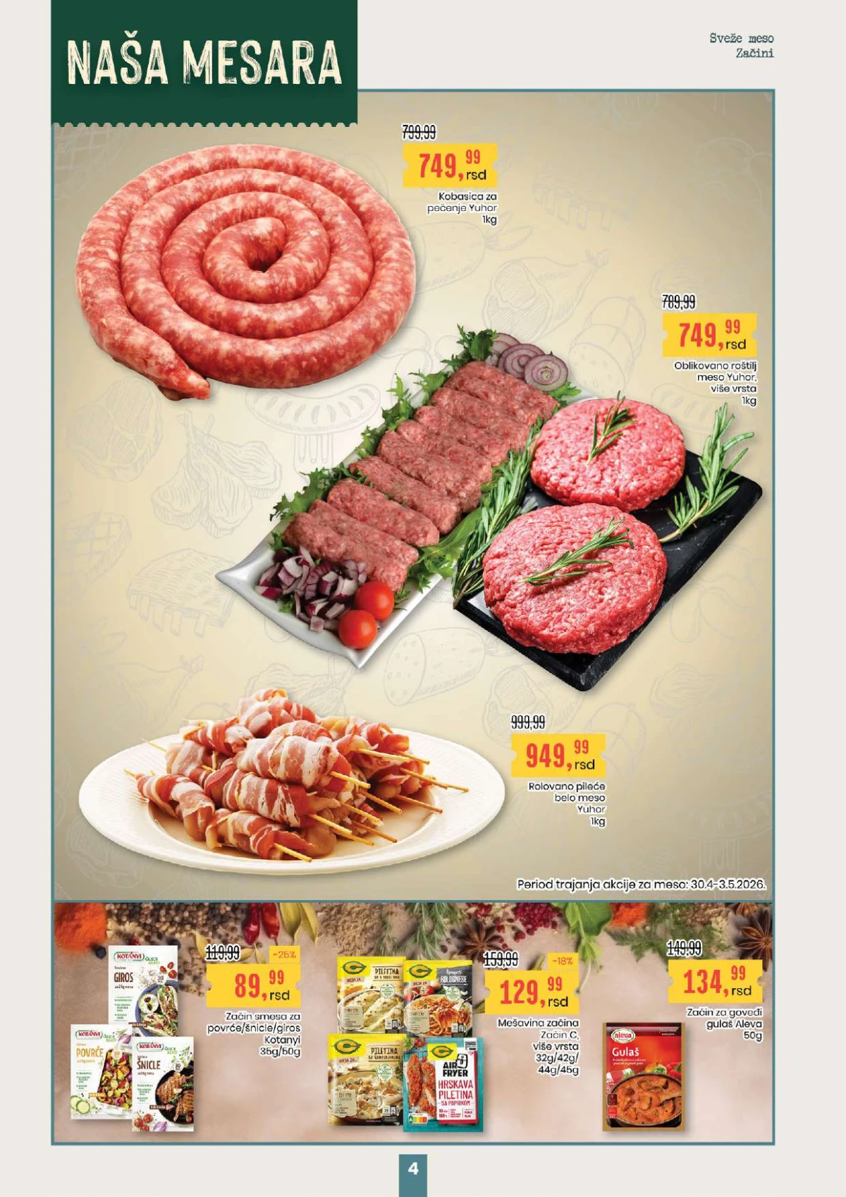 Aroma City akcija šunka kobasica slanina pašteta cene Srbija katalog strana 4