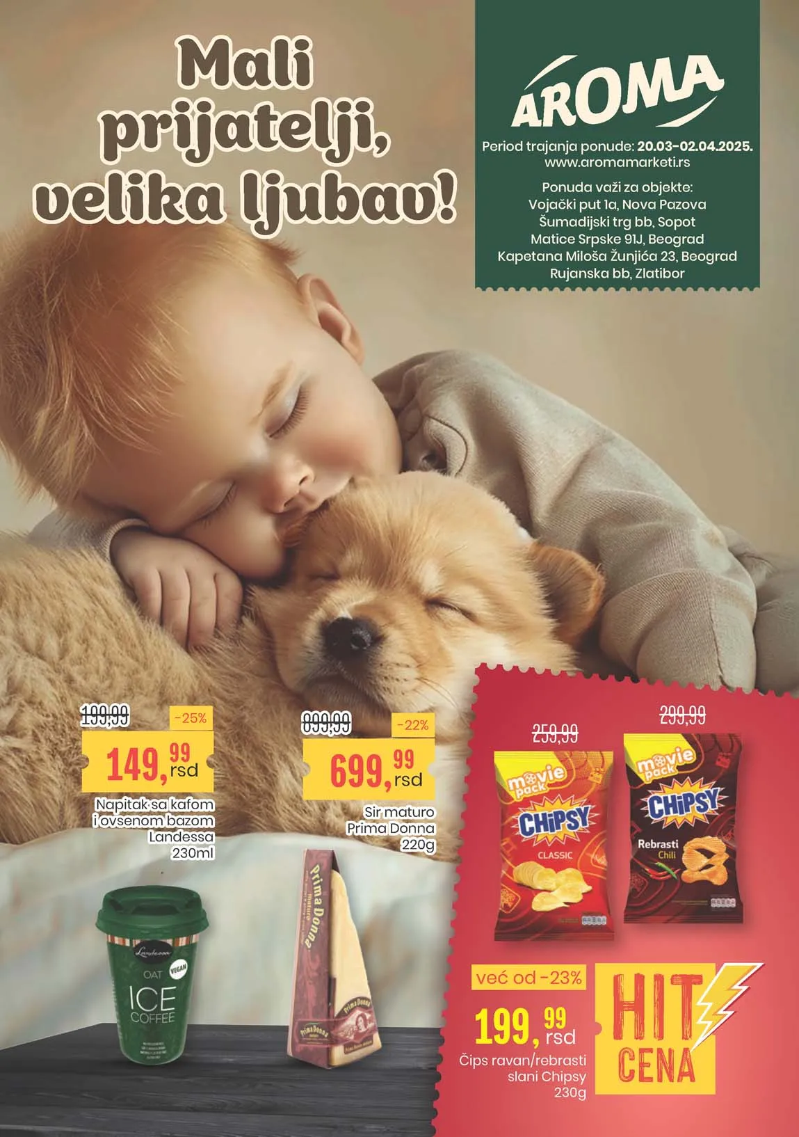 Aroma akcija katalog za Nova Pazova Sopot Zlatibor Beograd sniženja do 02.04.2025
