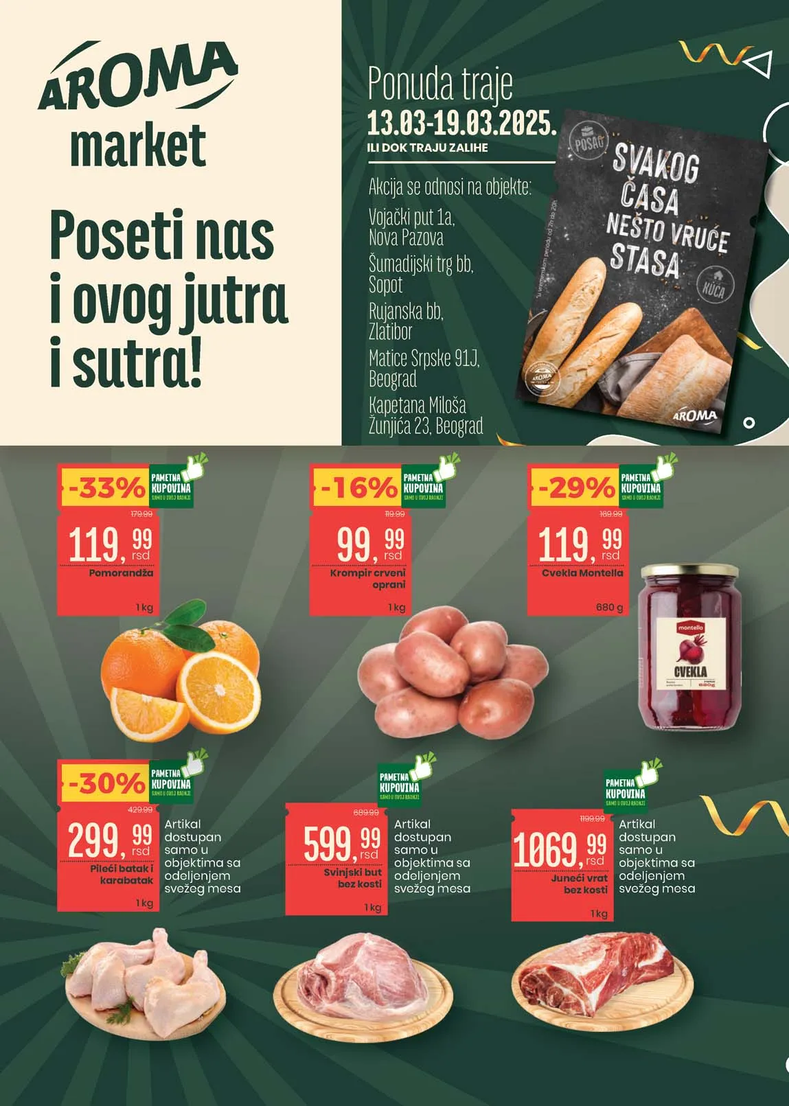 Aroma akcija Special Nova Pazova Sopot Zlatibor Beograd sniženja do 19.03.2025