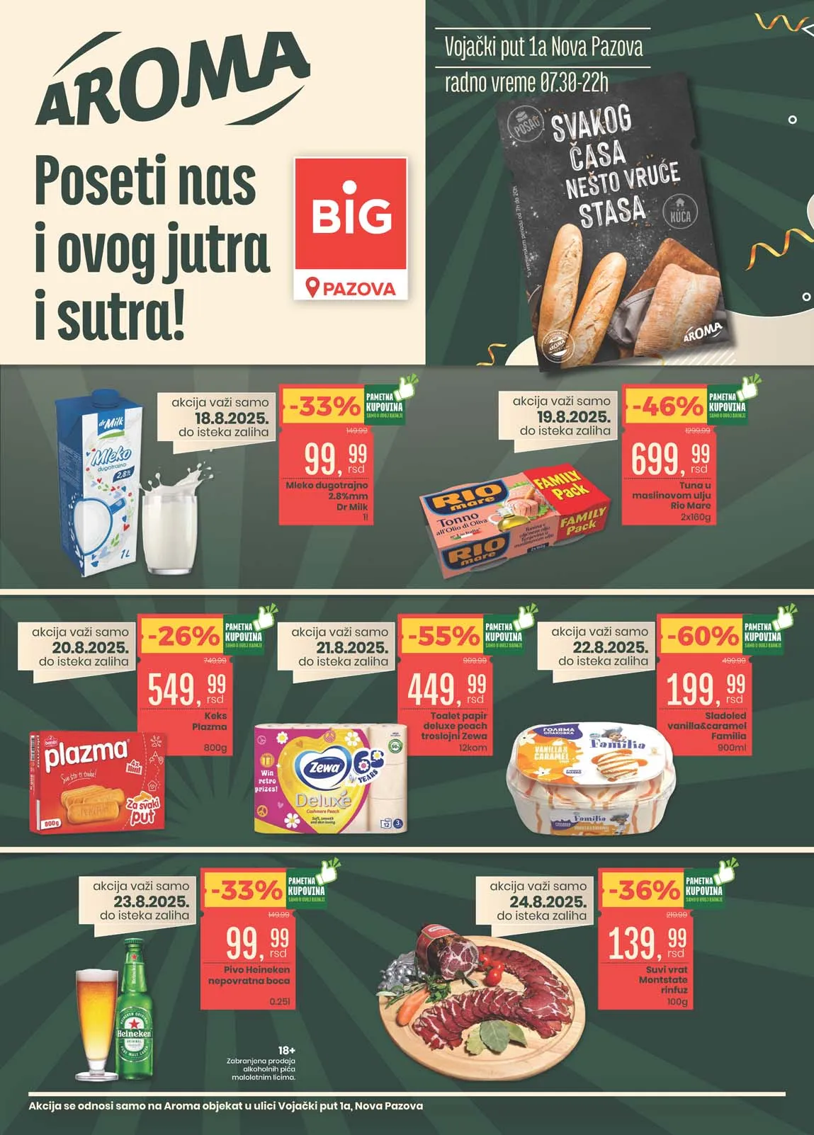 Aroma Nova Pazova – Akcija sniženja do 24.08.2025.