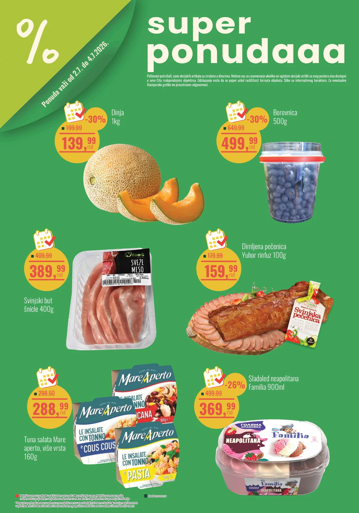 City vikend akcija od 02. do 04.07.2026 sa popustima do 30%