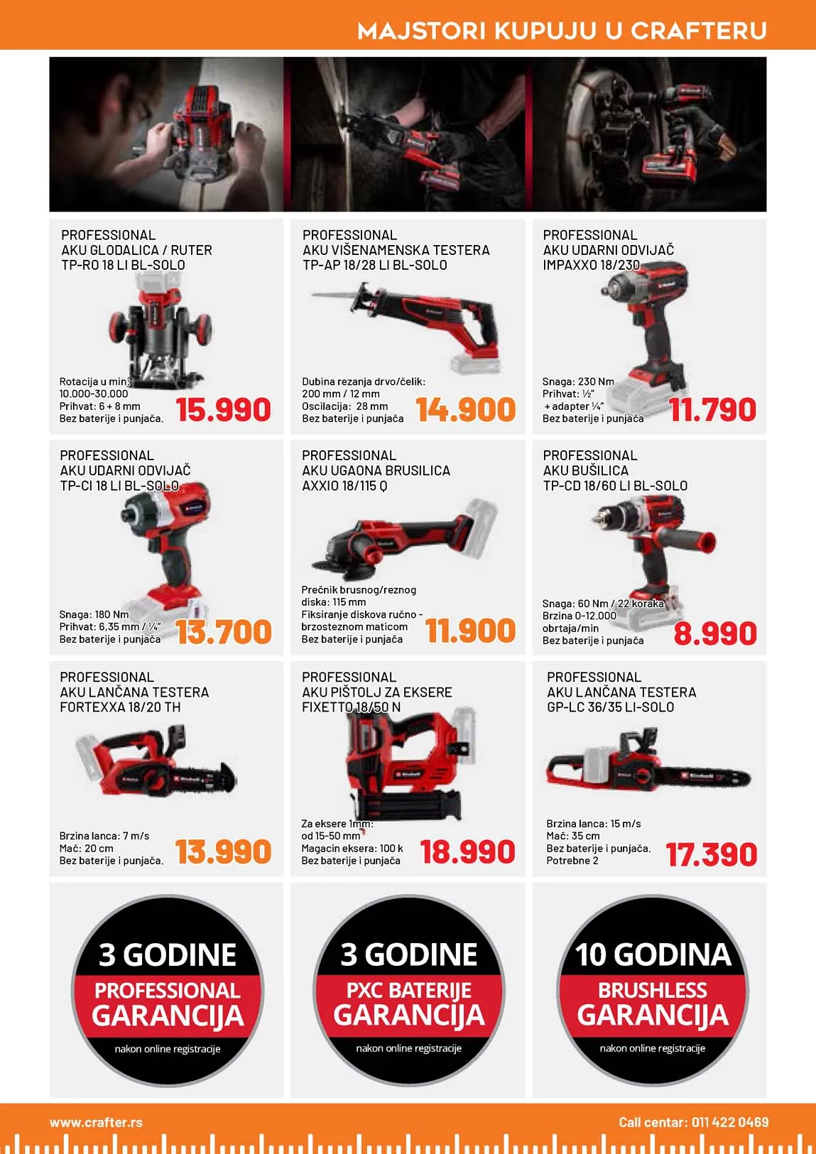 Crafter akcija sniženja