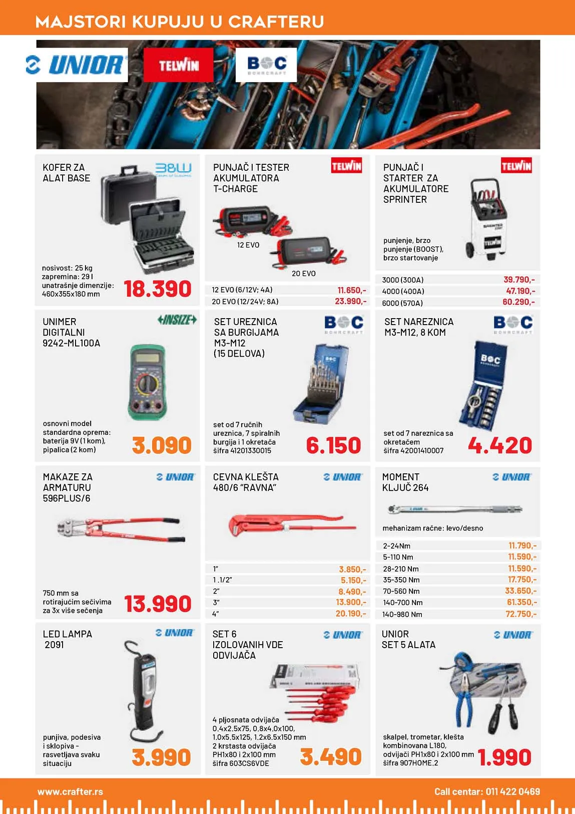 Crafter akcija sniženja