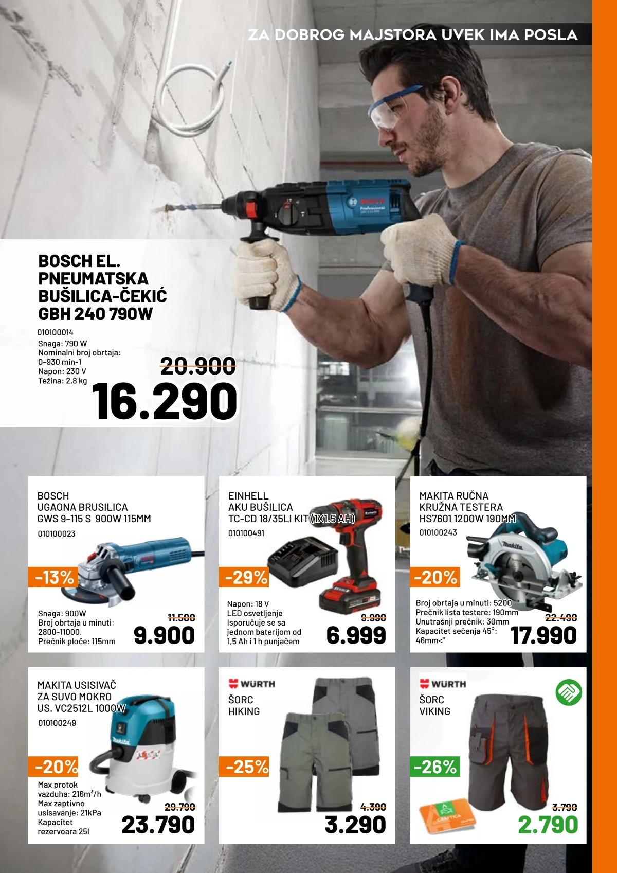 Crafter katalog jul 2026 sa električnim alatima i radnom opremom