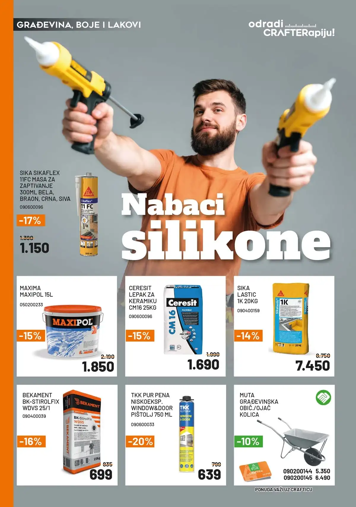 Crafter akcija sniženja Kataloška ponuda popusta