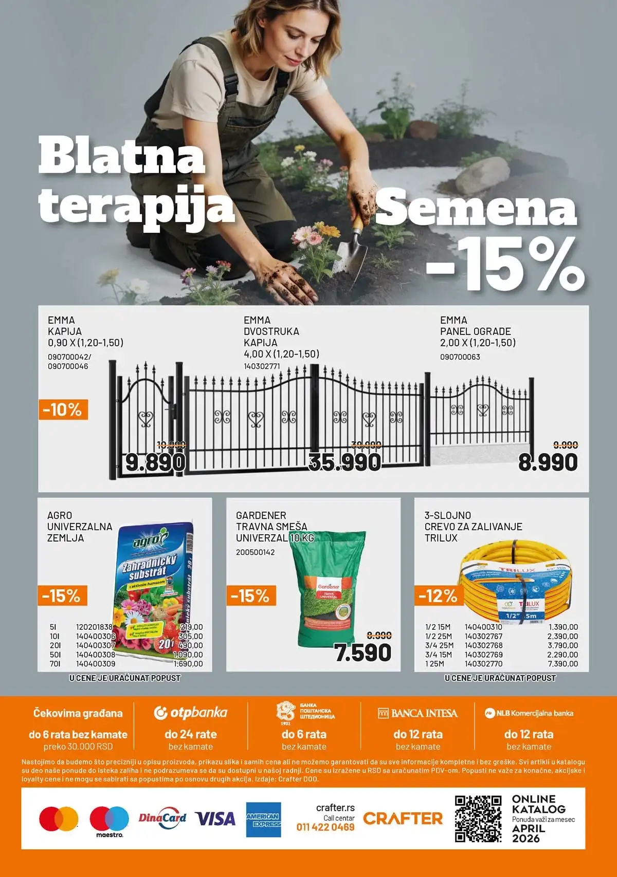 Crafter akcija sniženja Kataloška ponuda popusta