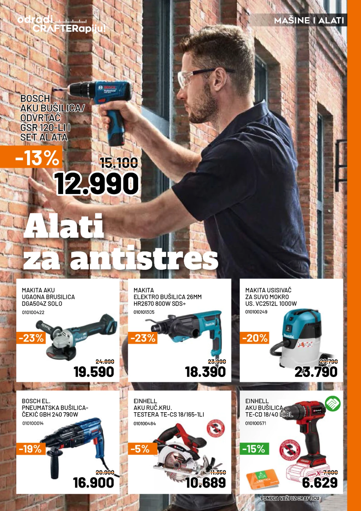 Crafter katalog maj 2026 građevinski materijal boje lakovi sniženje Srbija