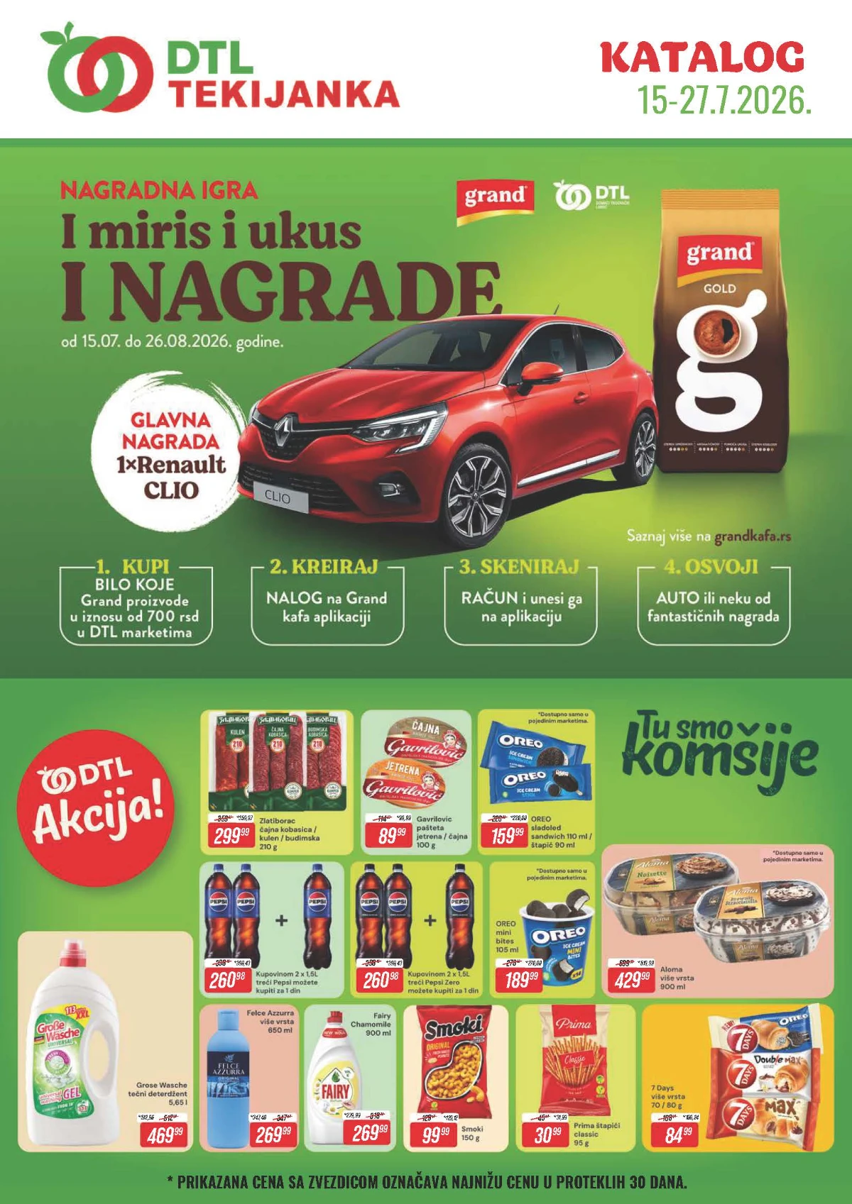 DTL Tekijanka katalog od 15. do 27.07.2026. – nova akcija sa popustima na prehranu, pića, kućnu hemiju i proizvode za domaćinstvo