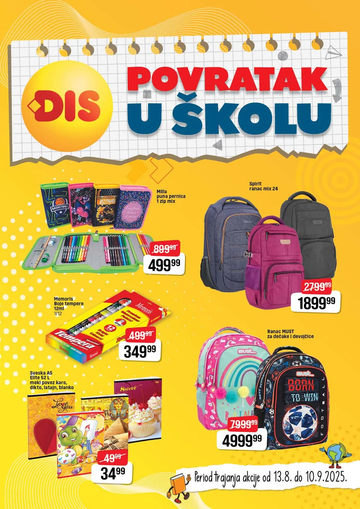 DIS akcija – Povratak u školu do 10. septembra 2025
