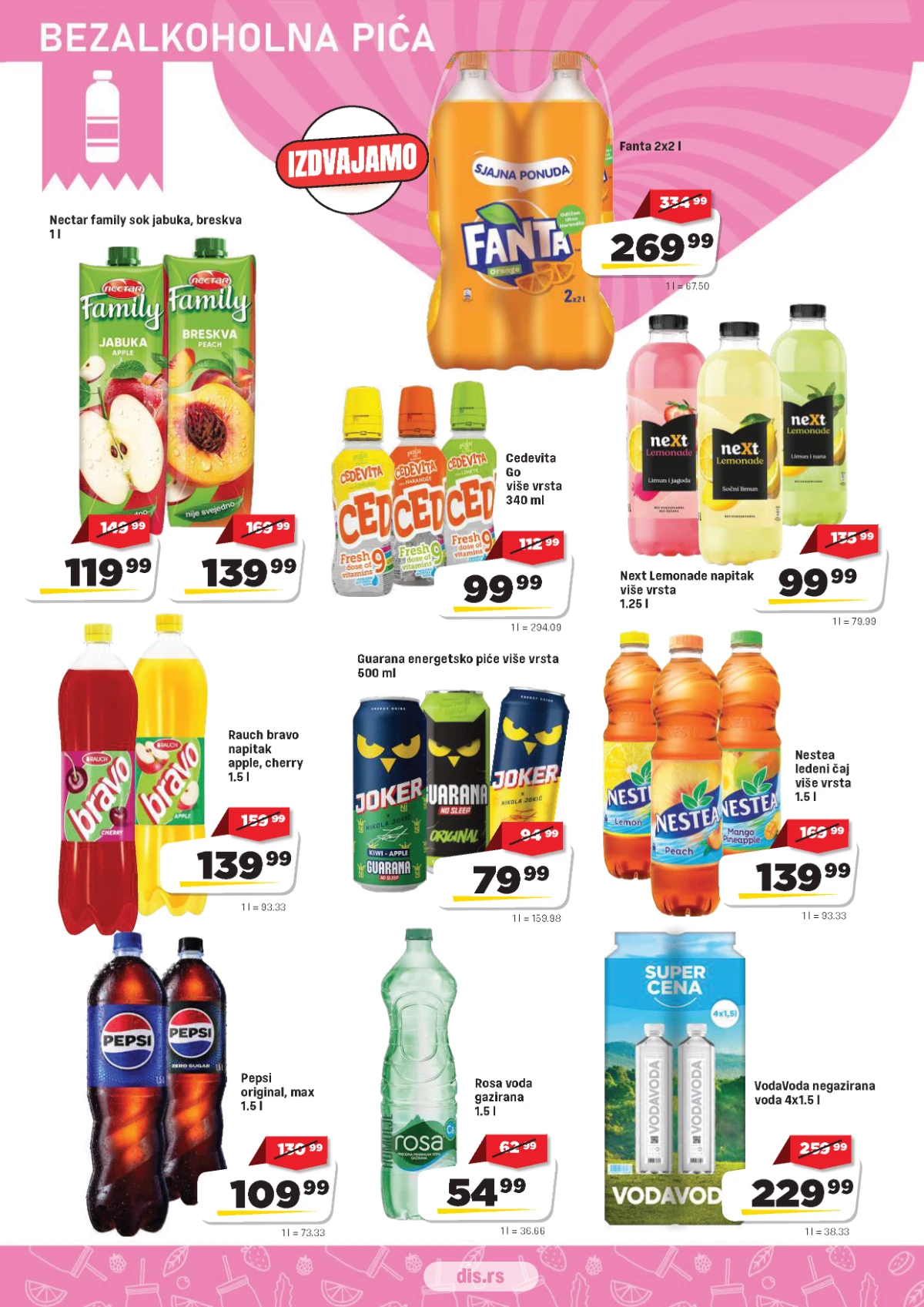 DIS katalog strana 10 – bezalkoholna pića na akciji