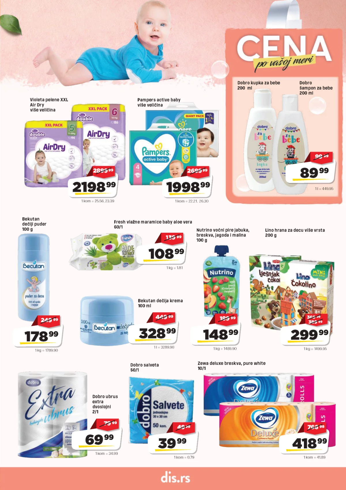 DIS katalog strana 15 – baby program i higijena na akciji