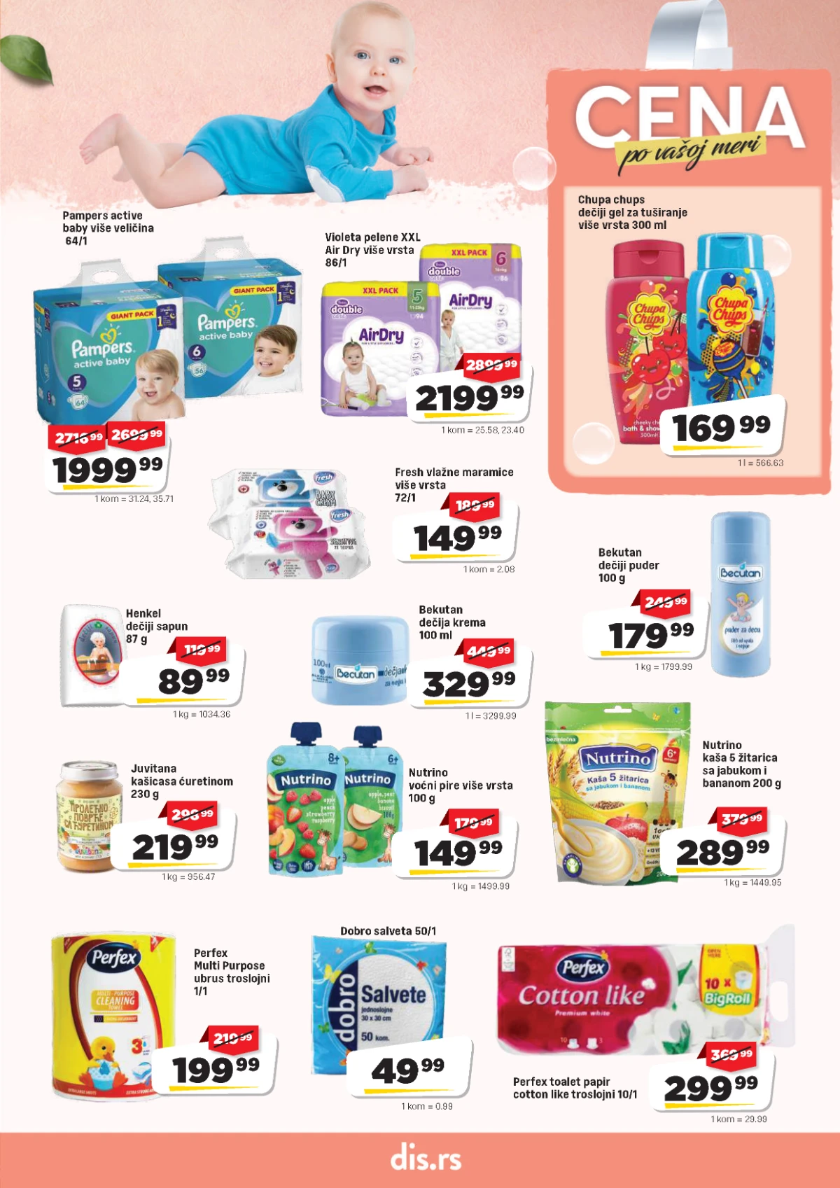 DIS katalog strana 15 – baby program i higijena na akciji