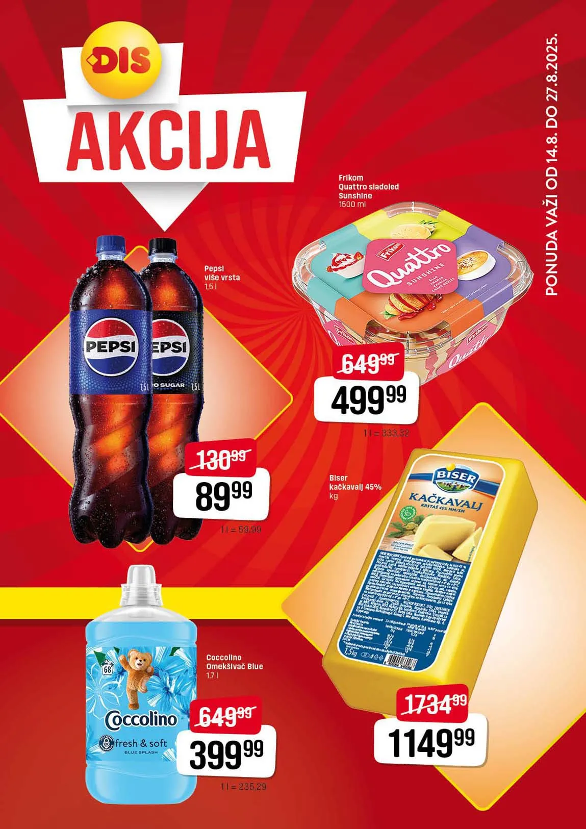 DIS akcija – Katalog sniženja do 27.08.2025.
