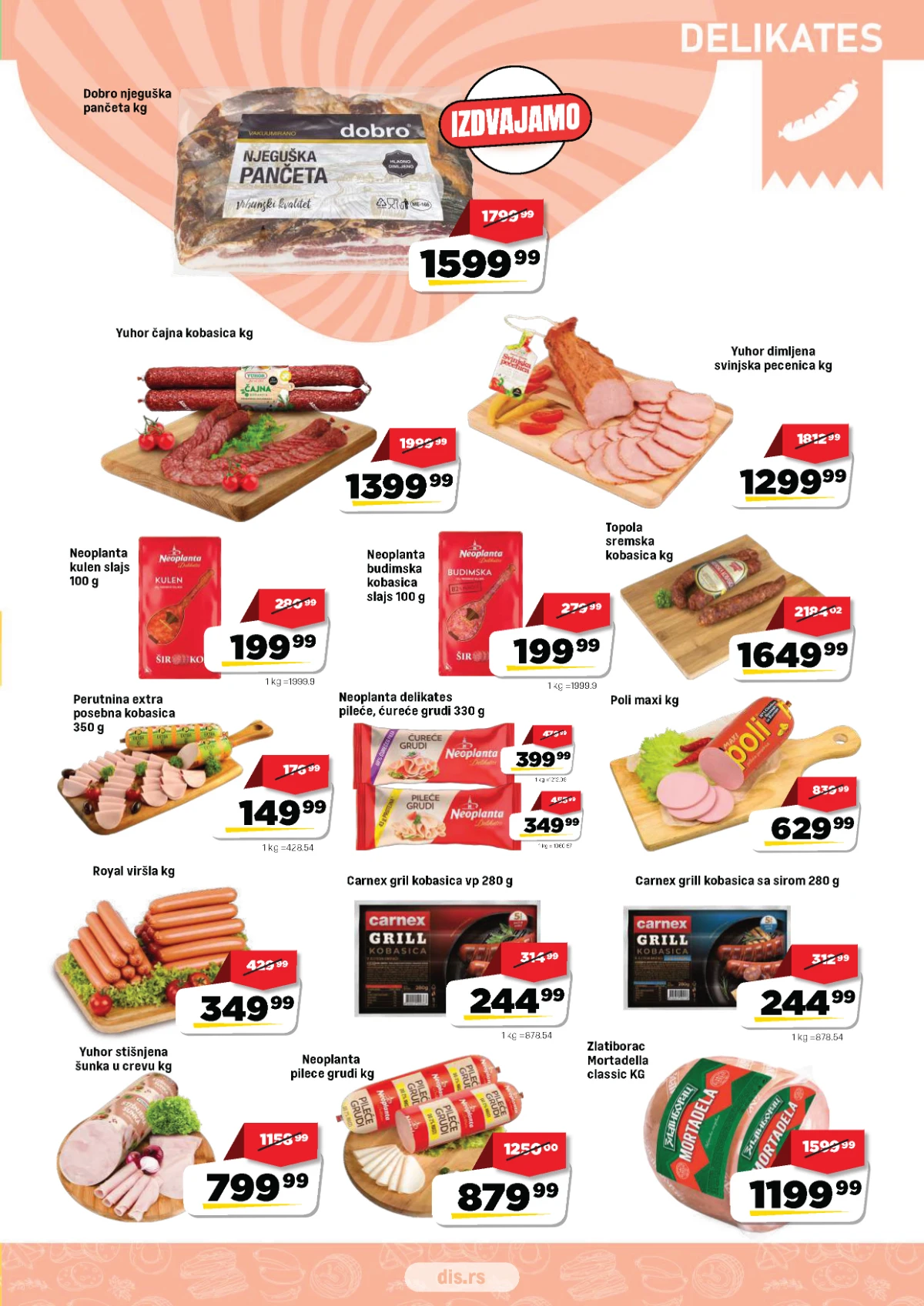 DIS katalog strana 3 – delikates proizvodi na akciji