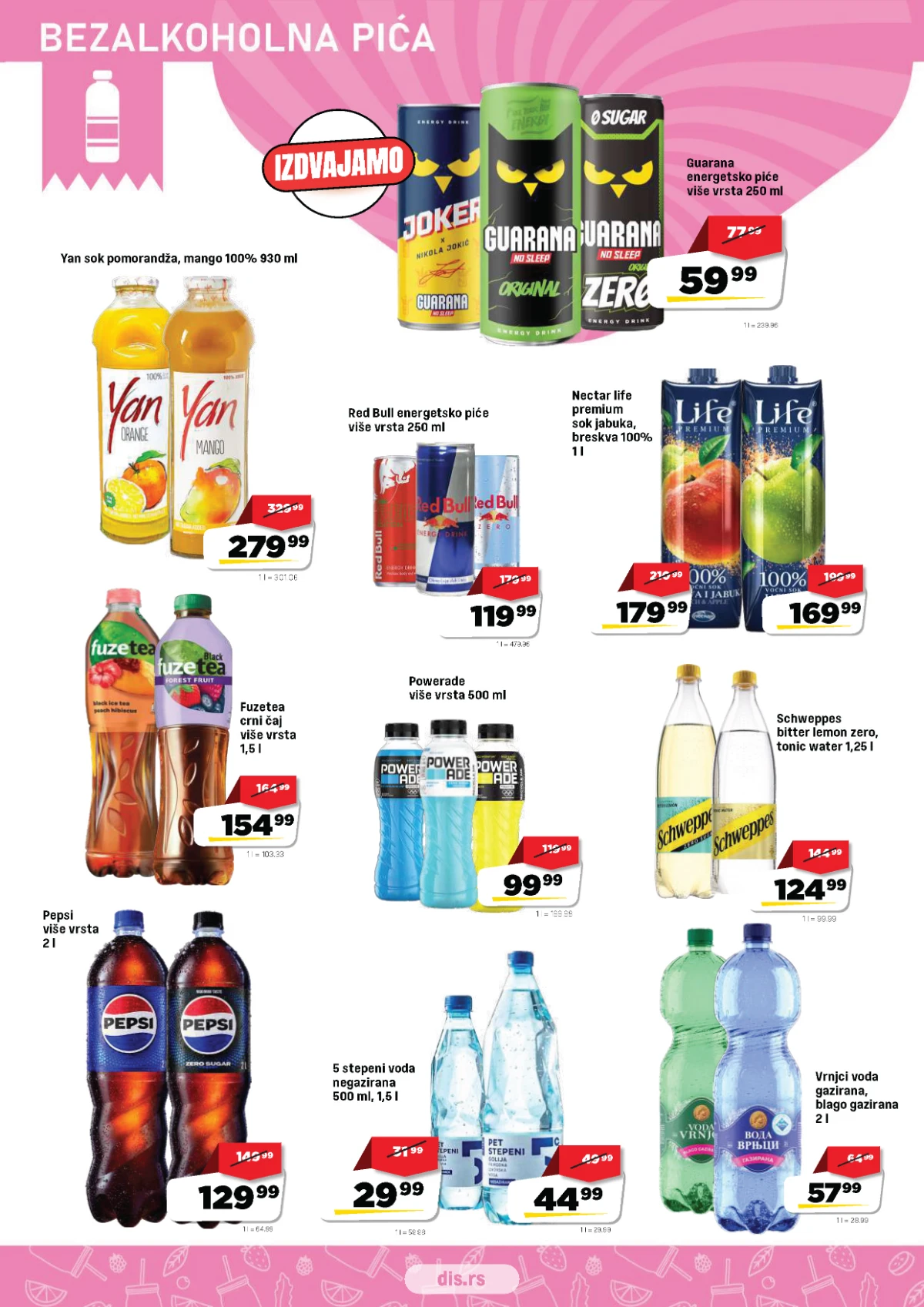 DIS katalog strana 10 – bezalkoholna pića na akciji