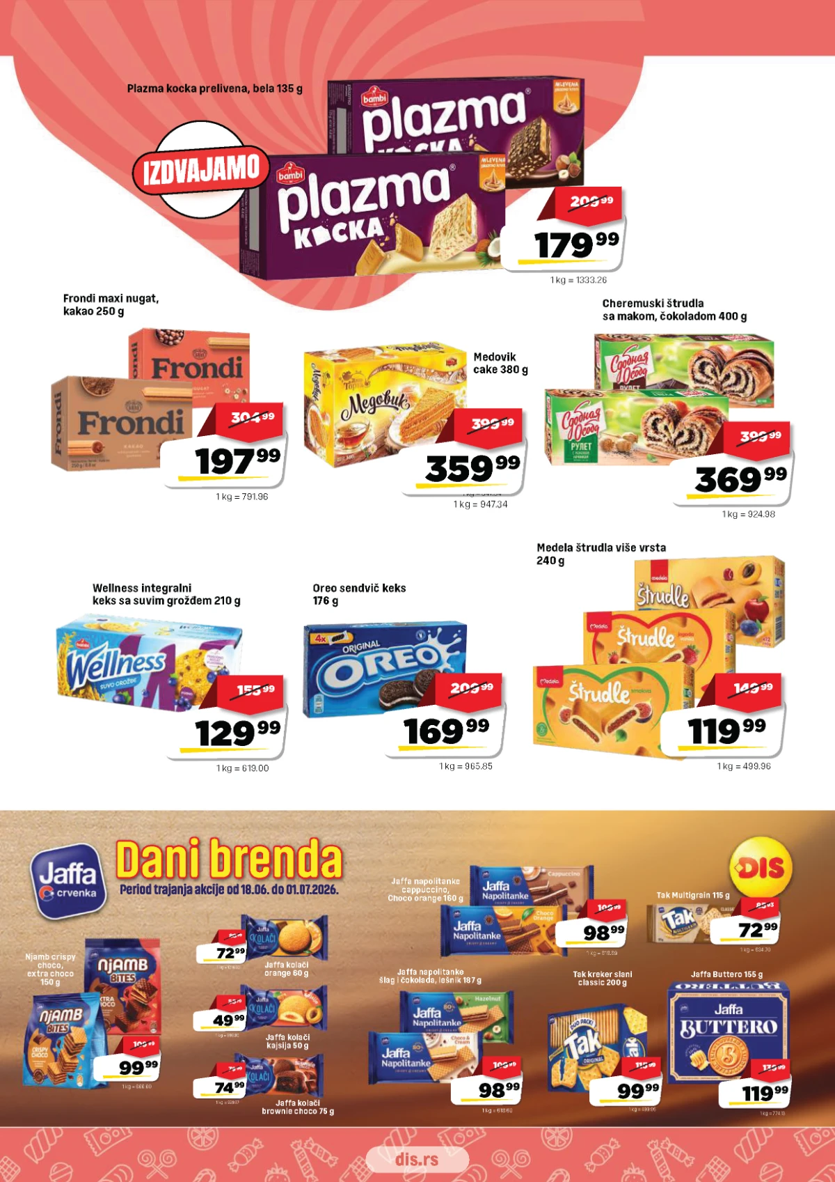 DIS katalog strana 13 – keks i slatkiši na akciji