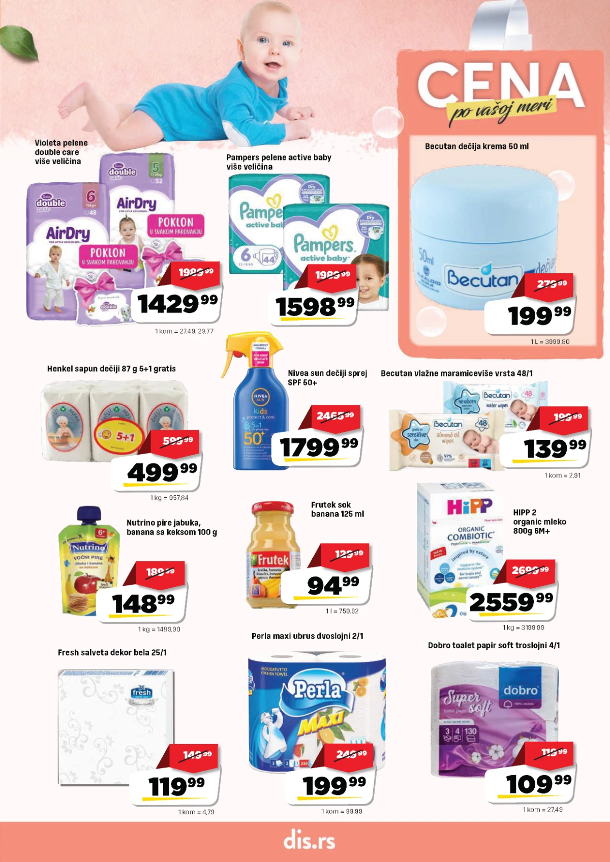 DIS katalog strana 15 – baby program i higijena na akciji