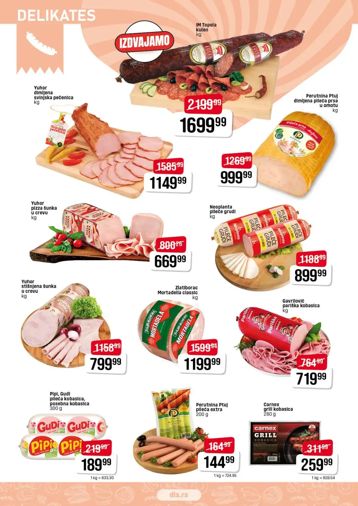 DIS katalog sniženja april i maj 2026 strana 2 prehrana i kućne potrepštine Srbija