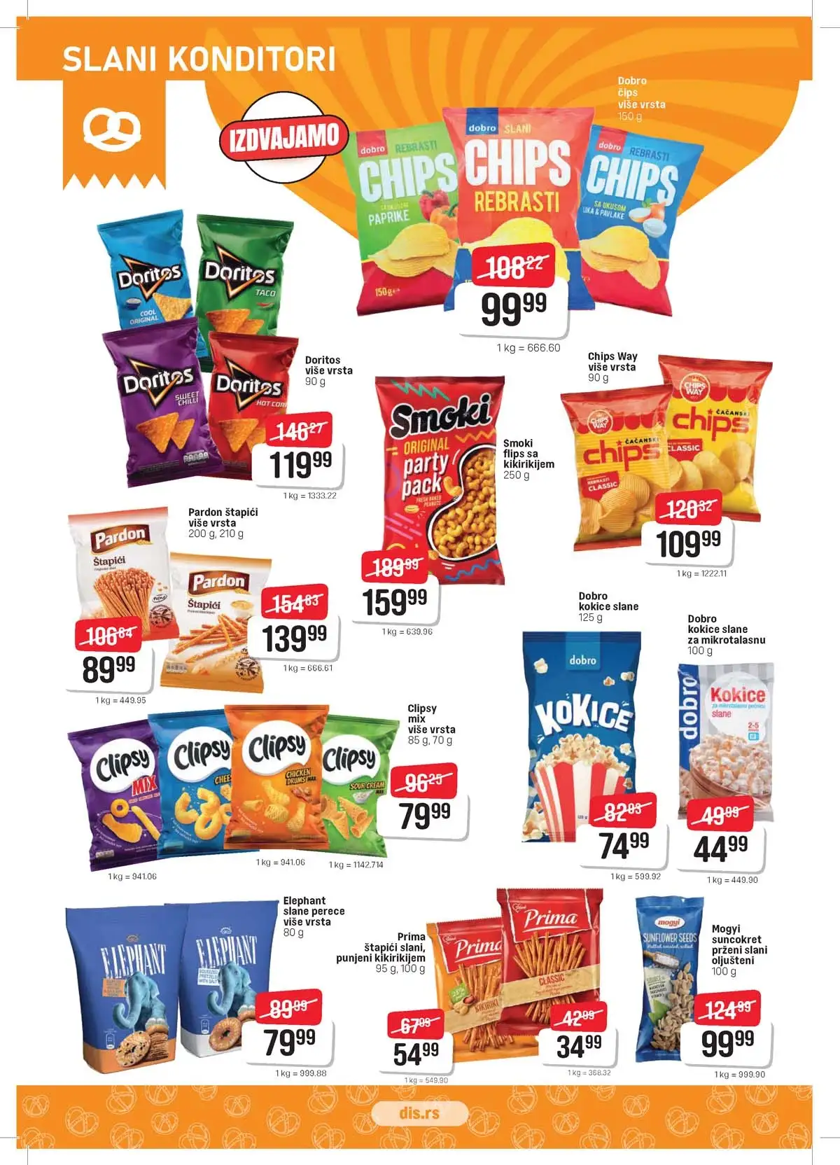 DIS katalog – Uskrs akcija 2026 strana 12 DIS katalog sniženja za Uskrs strana 12 – prehrana i kućne potrepštine Srbija