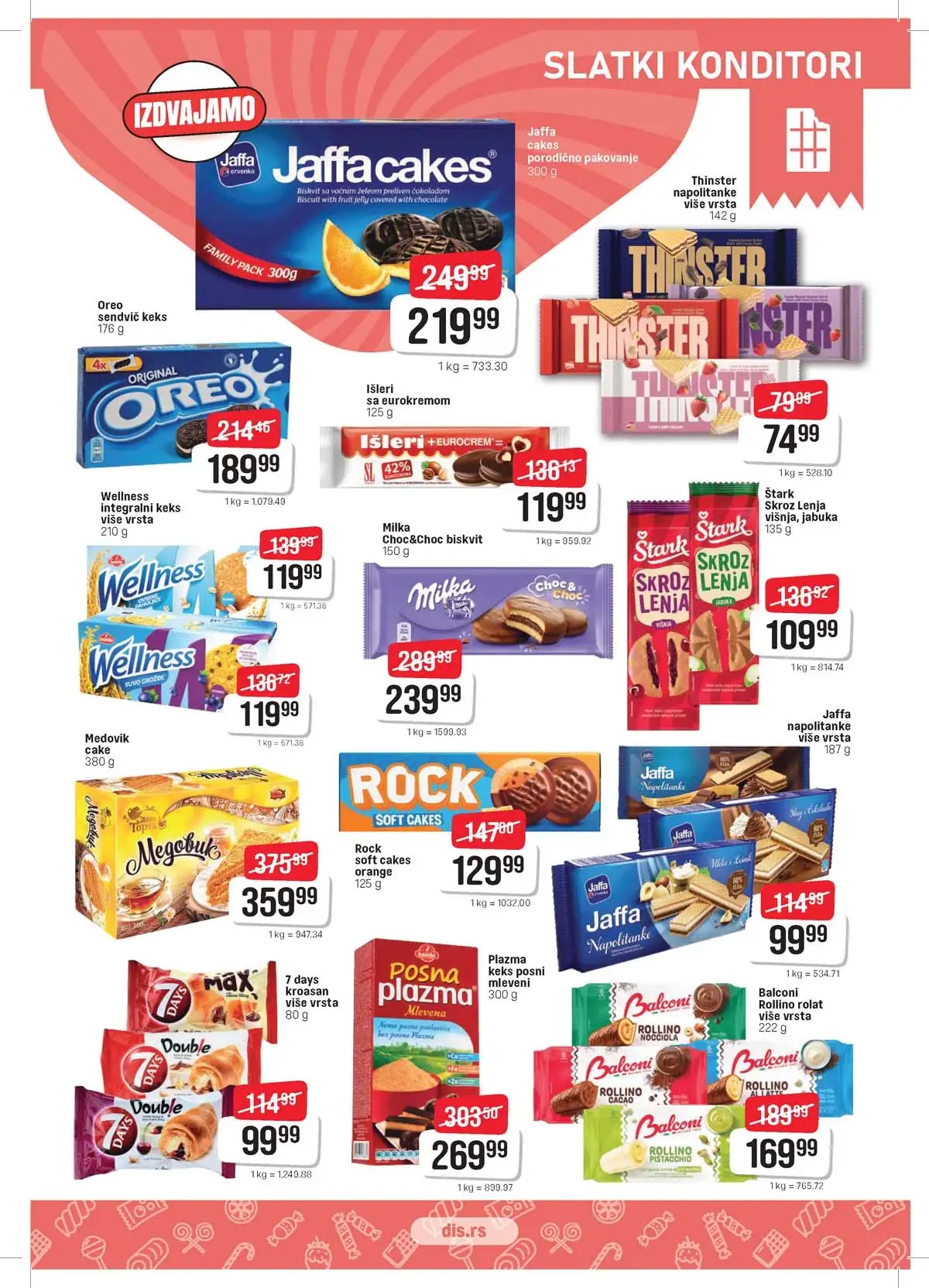 DIS katalog – Uskrs akcija 2026 strana 13 DIS katalog sniženja za Uskrs strana 13 – prehrana i kućne potrepštine Srbija