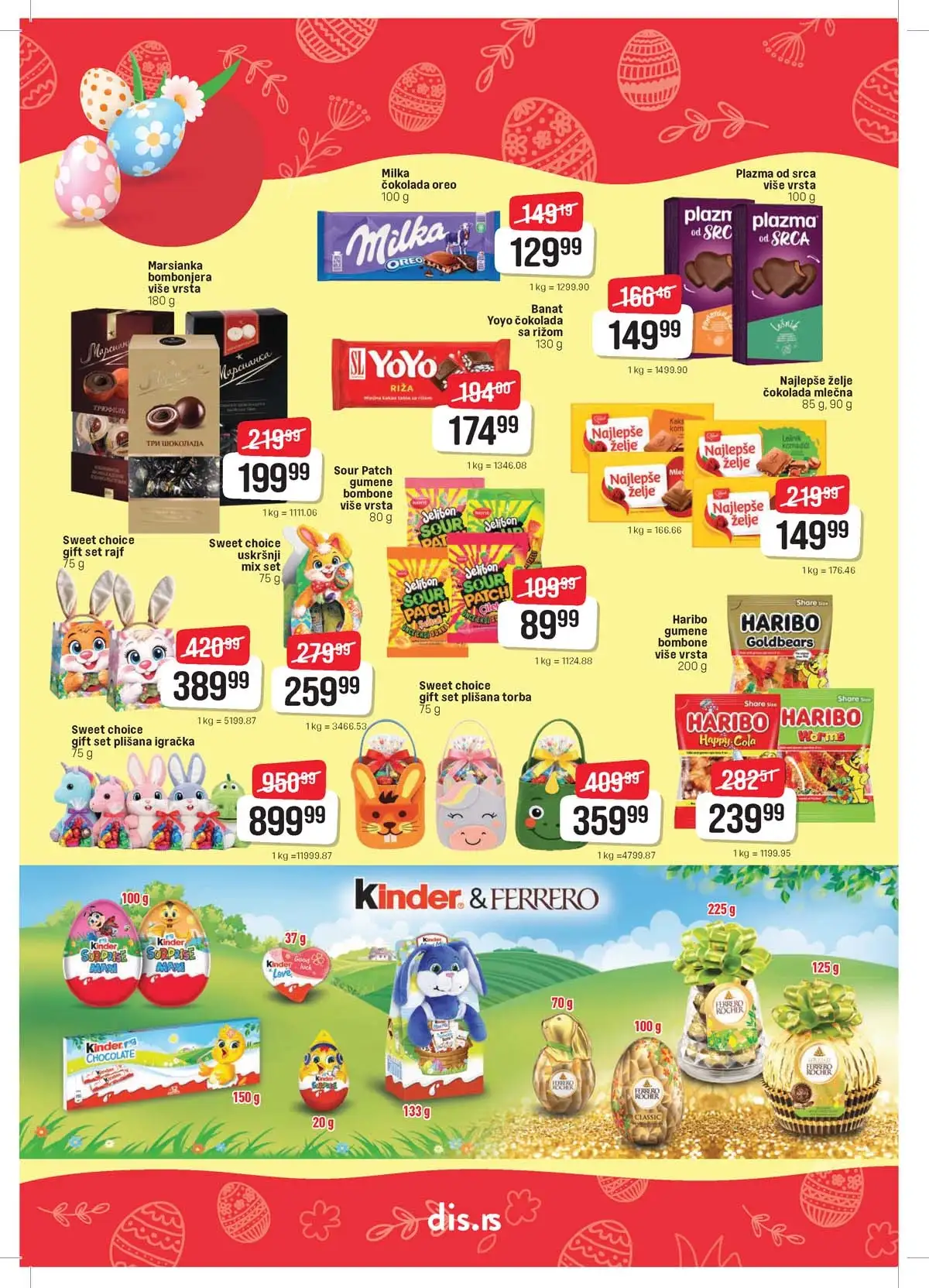 DIS katalog – Uskrs akcija 2026 strana 14 DIS katalog sniženja za Uskrs strana 14 – prehrana i kućne potrepštine Srbija