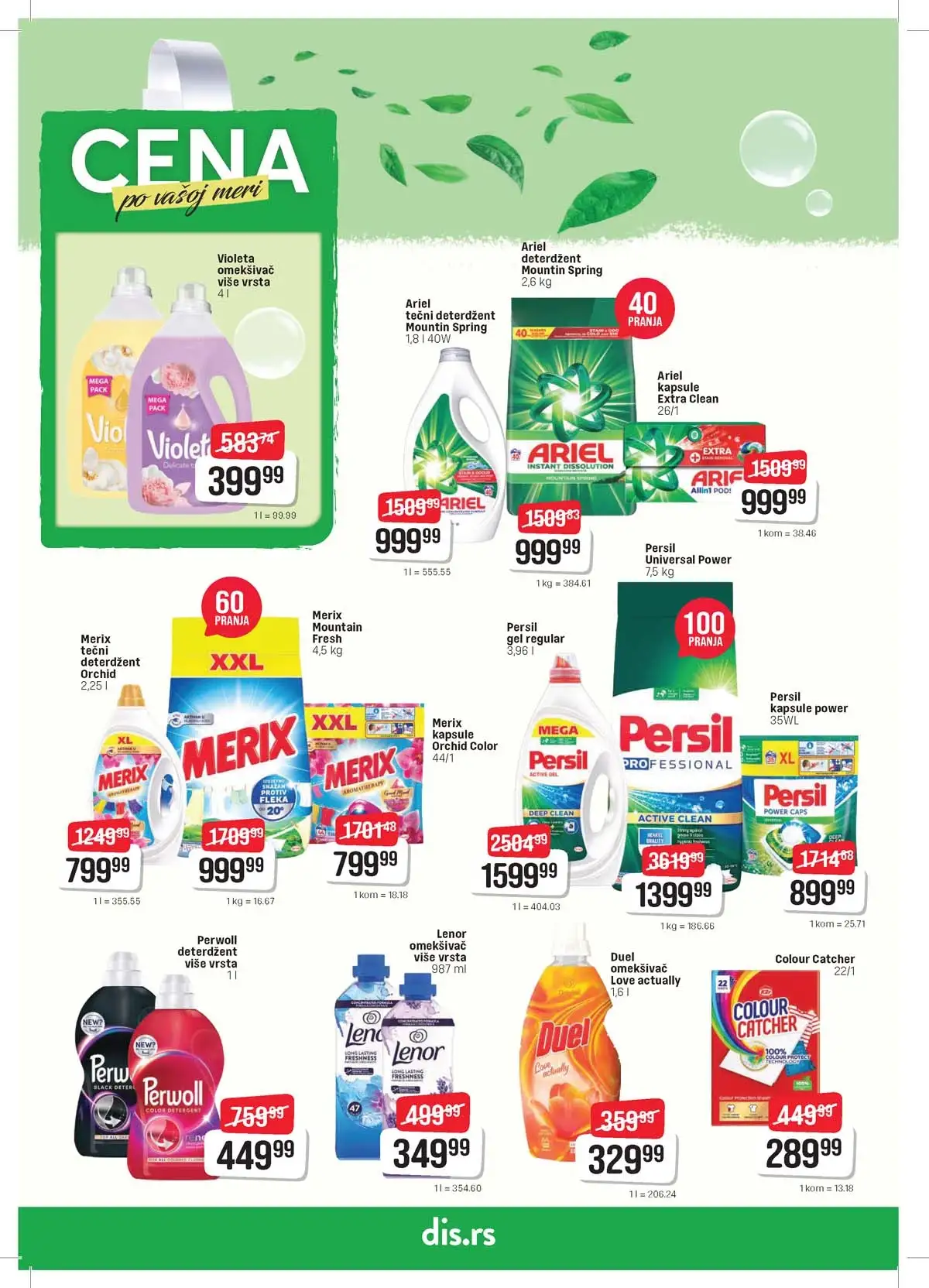 DIS katalog – Uskrs akcija 2026 strana 16 DIS katalog sniženja za Uskrs strana 16 – prehrana i kućne potrepštine Srbija