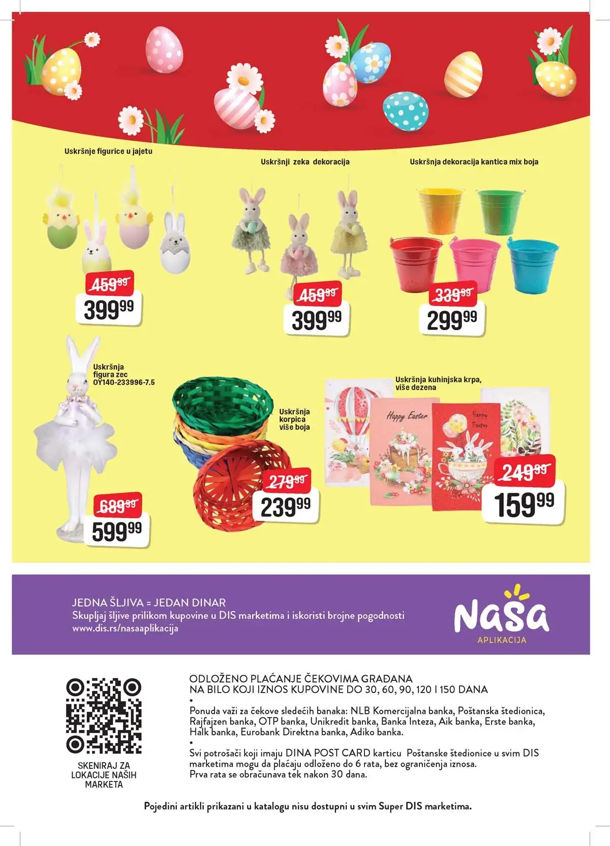 DIS katalog – Uskrs akcija 2026 strana 24 DIS katalog sniženja za Uskrs strana 24 – prehrana i kućne potrepštine Srbija