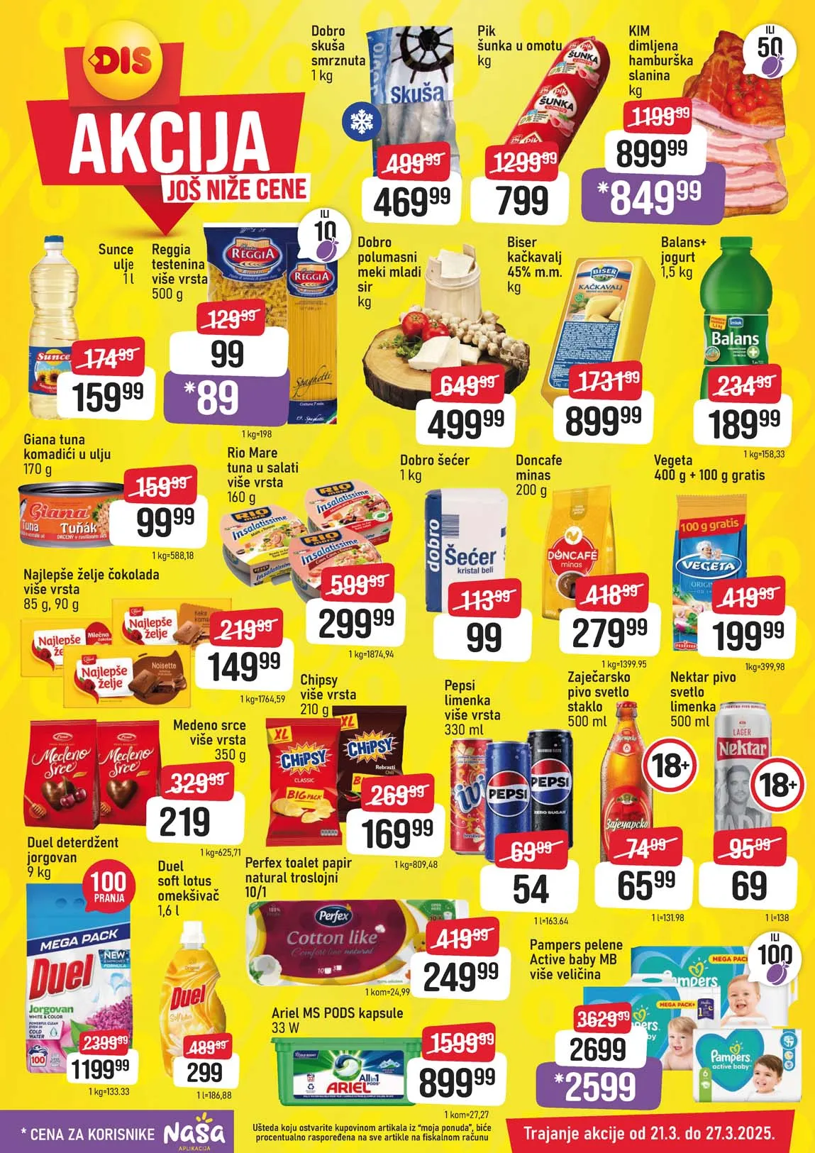 DIS market Nedeljna akcija sniženja do 27.03.2025