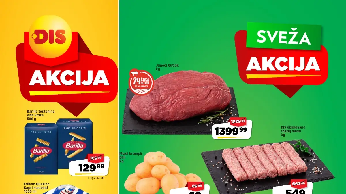 DIS akcija do 50% popusta – sveža nedeljna ponuda i snižene cene do 02.07.2026.