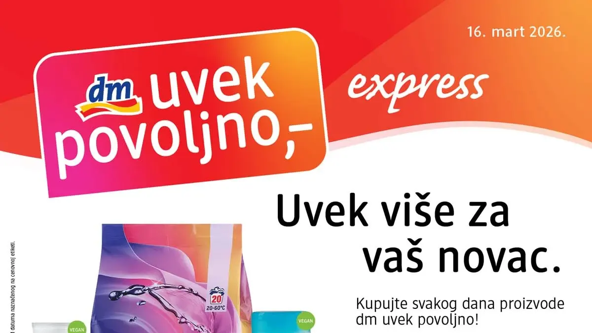 DM Express sniženja katalog – proizvodi za negu, lepotu i higijenu na akciji do 31.03.2026