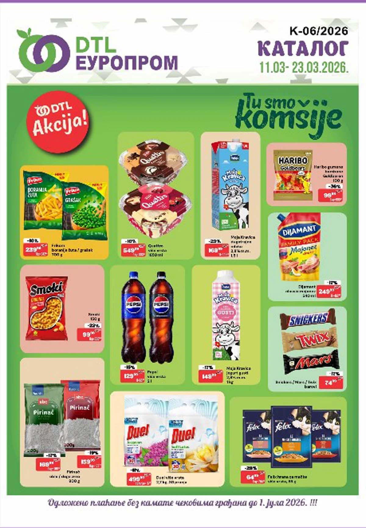 EUROPROM akcija: kataloški popusti i sniženja do 6. aprila 2026 (DTL Europrom katalog, Srbija)
