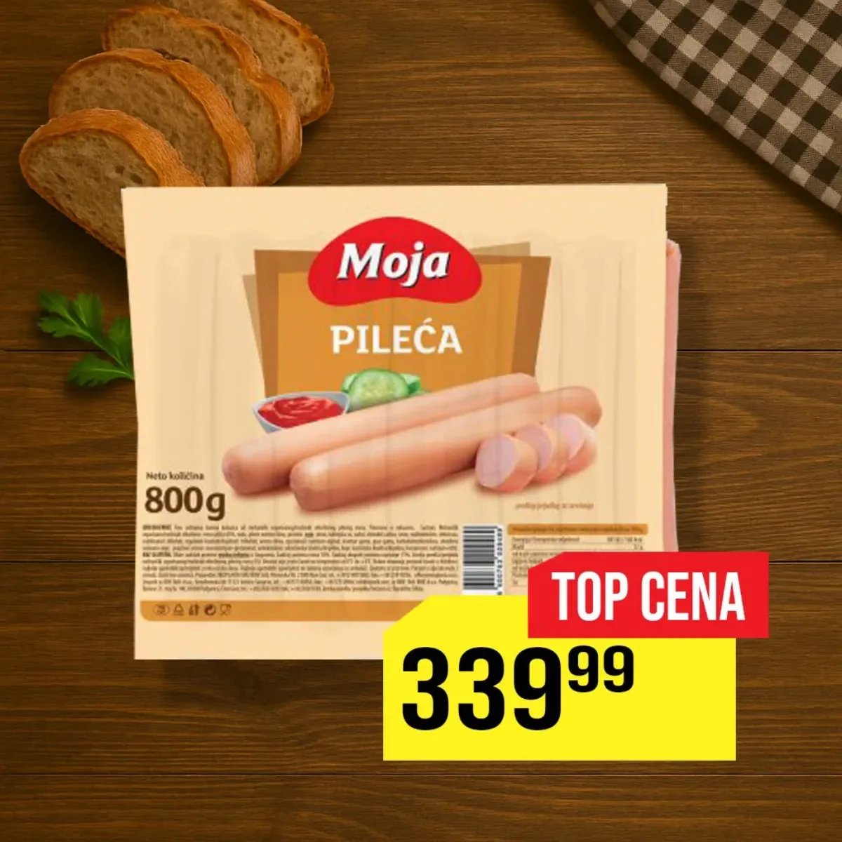 DTL Leon akcija – Moja pileća kobasica 800 g za 339,99 dinara