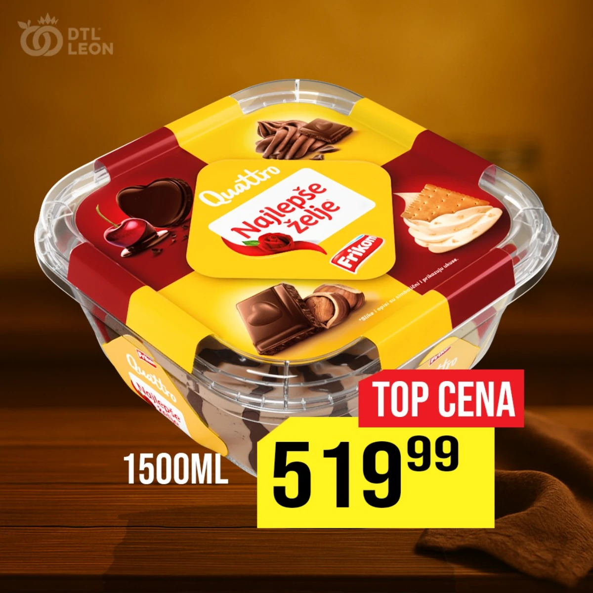 DTL Leon akcija maj 2026 Quattro Najlepše želje 1500 ml top cena 519,99 din
