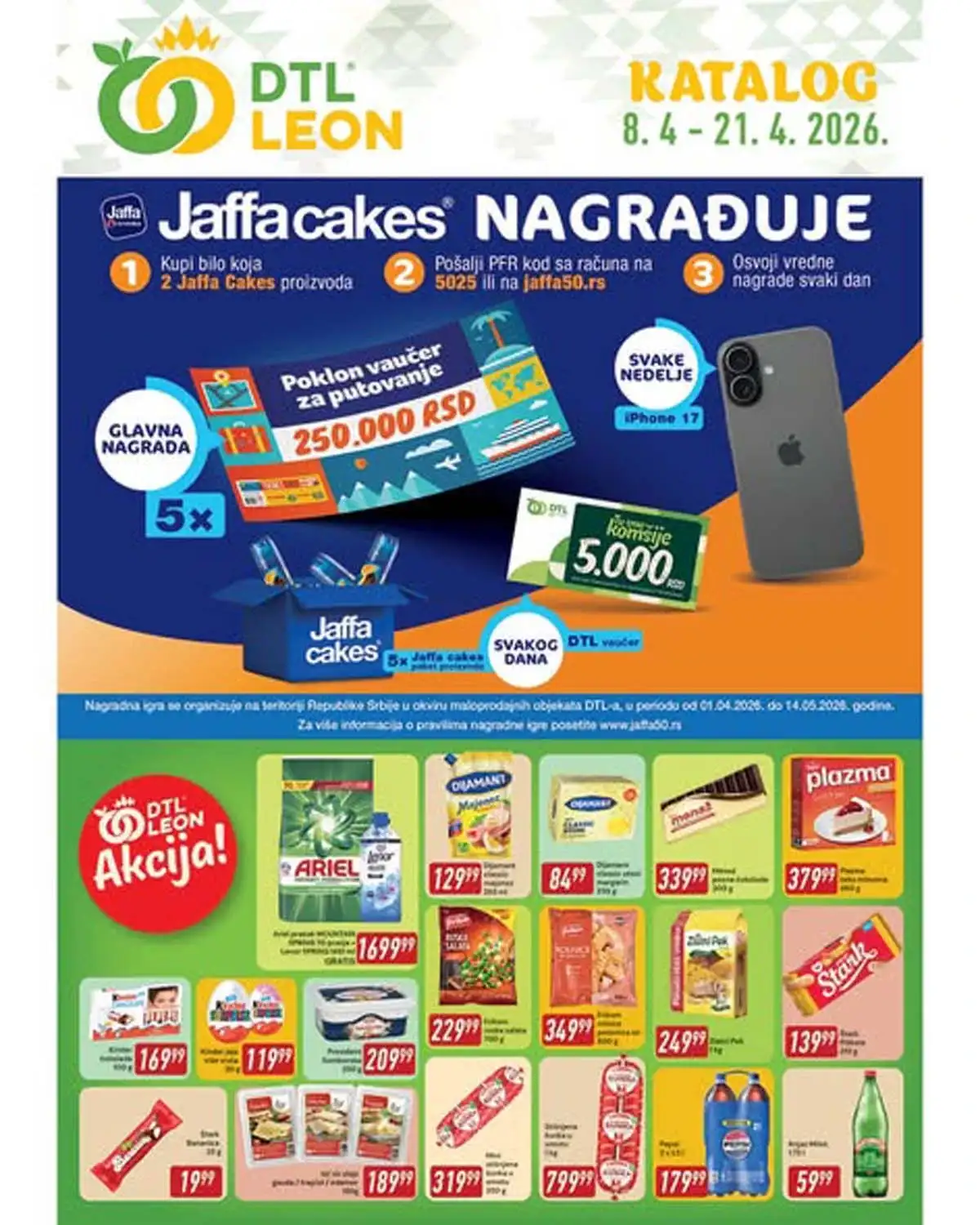 Leon Market akcija katalog sniženja do 21. aprila 2026. – prehrana i kućne potrepštine po sniženim cenama Srbija