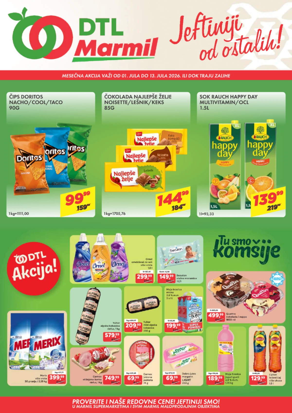 DTL Marmil katalog od 01. do 13.07.2026 sa akcijskim cenama za svakodnevnu kupovinu