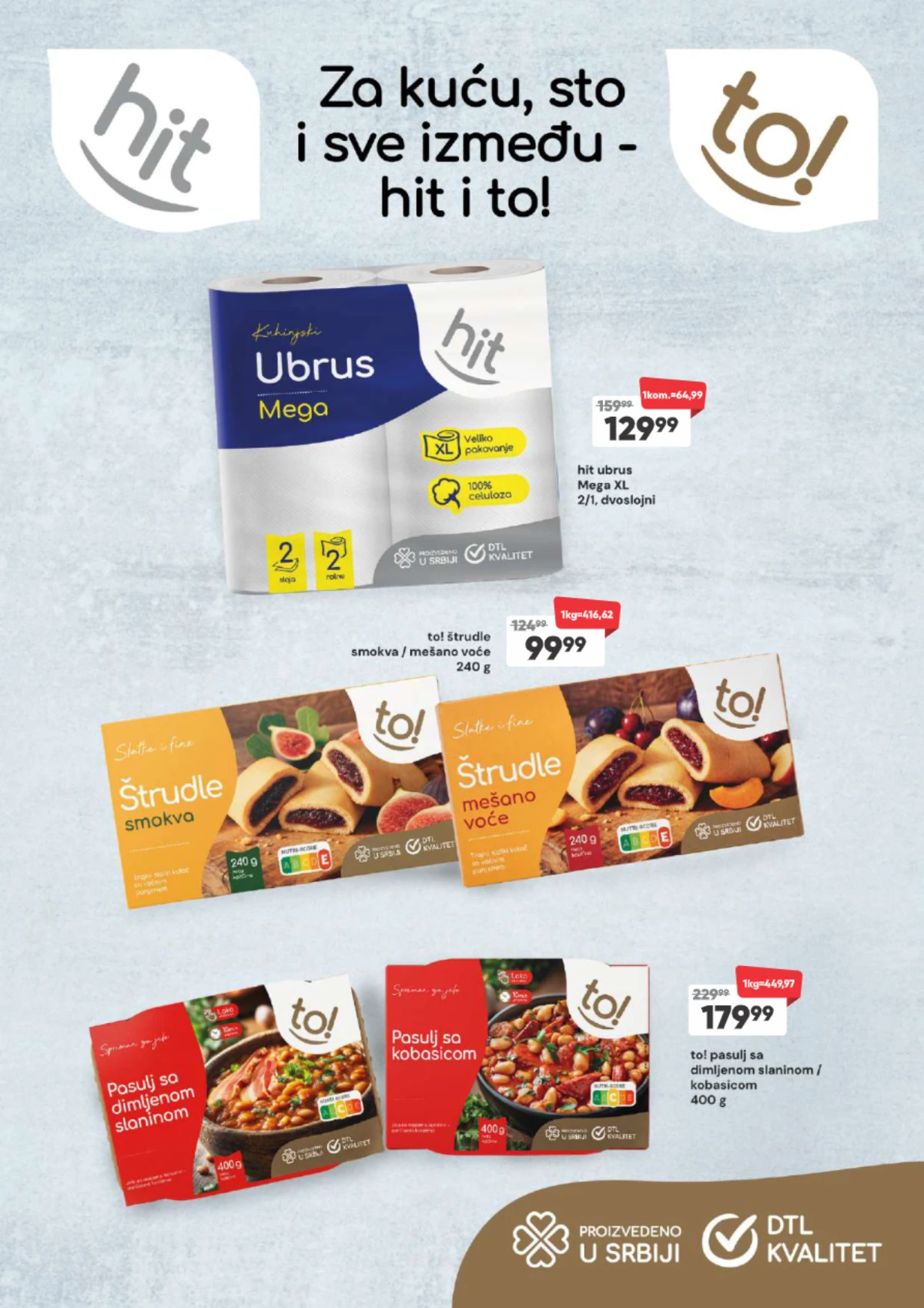 DTL Marmil katalog strana 2 sa TO! proizvodima i proizvodima za svakodnevnu kupovinu