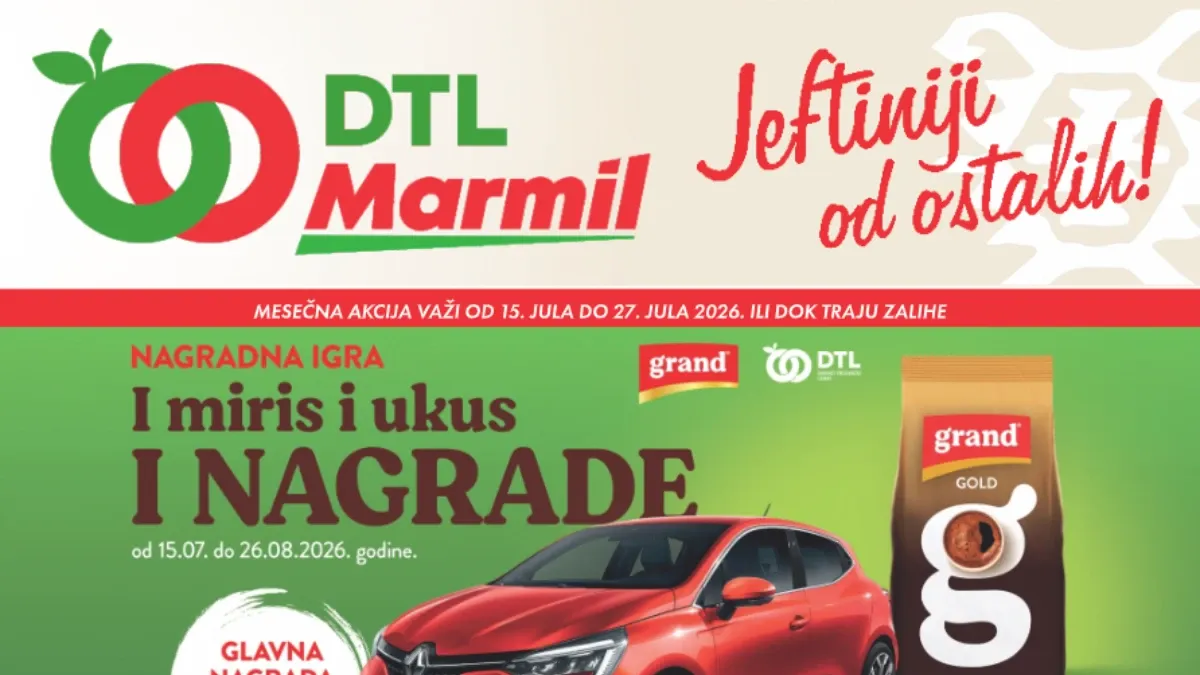 DTL Marmil katalog 15.07. do 27.07.2026. – popusti do 50% na prehranu, piće, mlečne proizvode i kućnu hemiju