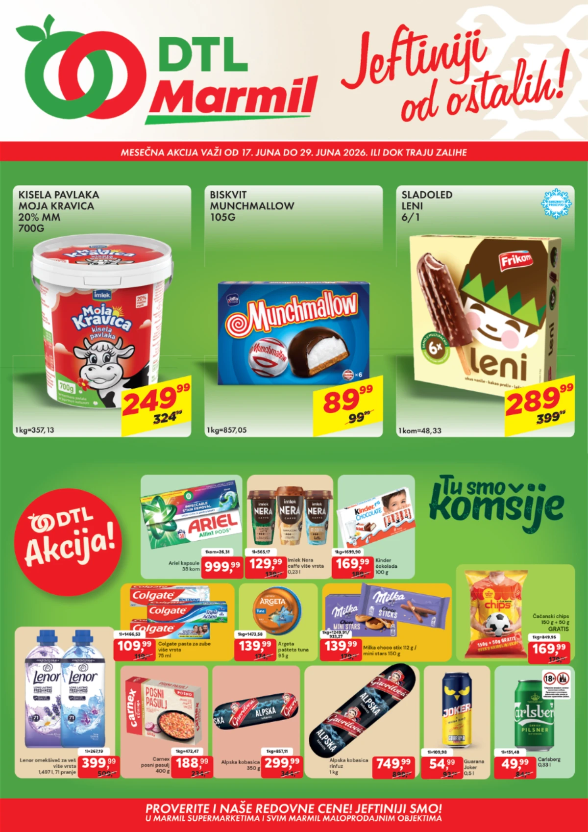 DTL Marmil akcija do 29.06.2026 – novi katalog sa popustima na prehranu, pića, slatkiše i kućnu hemiju
